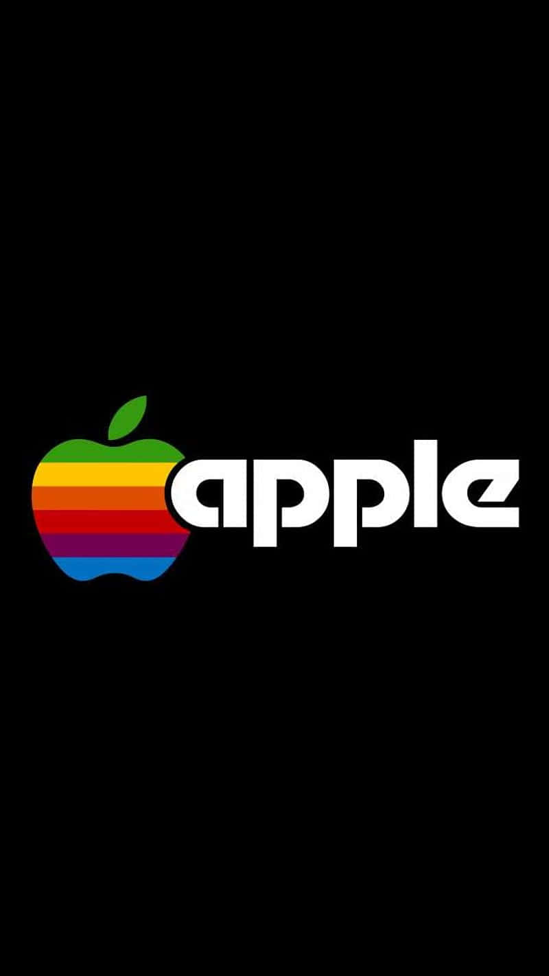 Image Retro Apple Logo Background