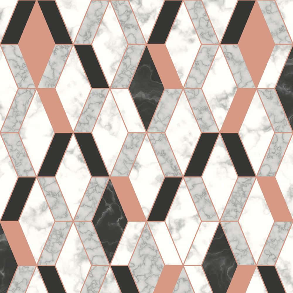 Image Rose Gold Black Marble Wallpaper