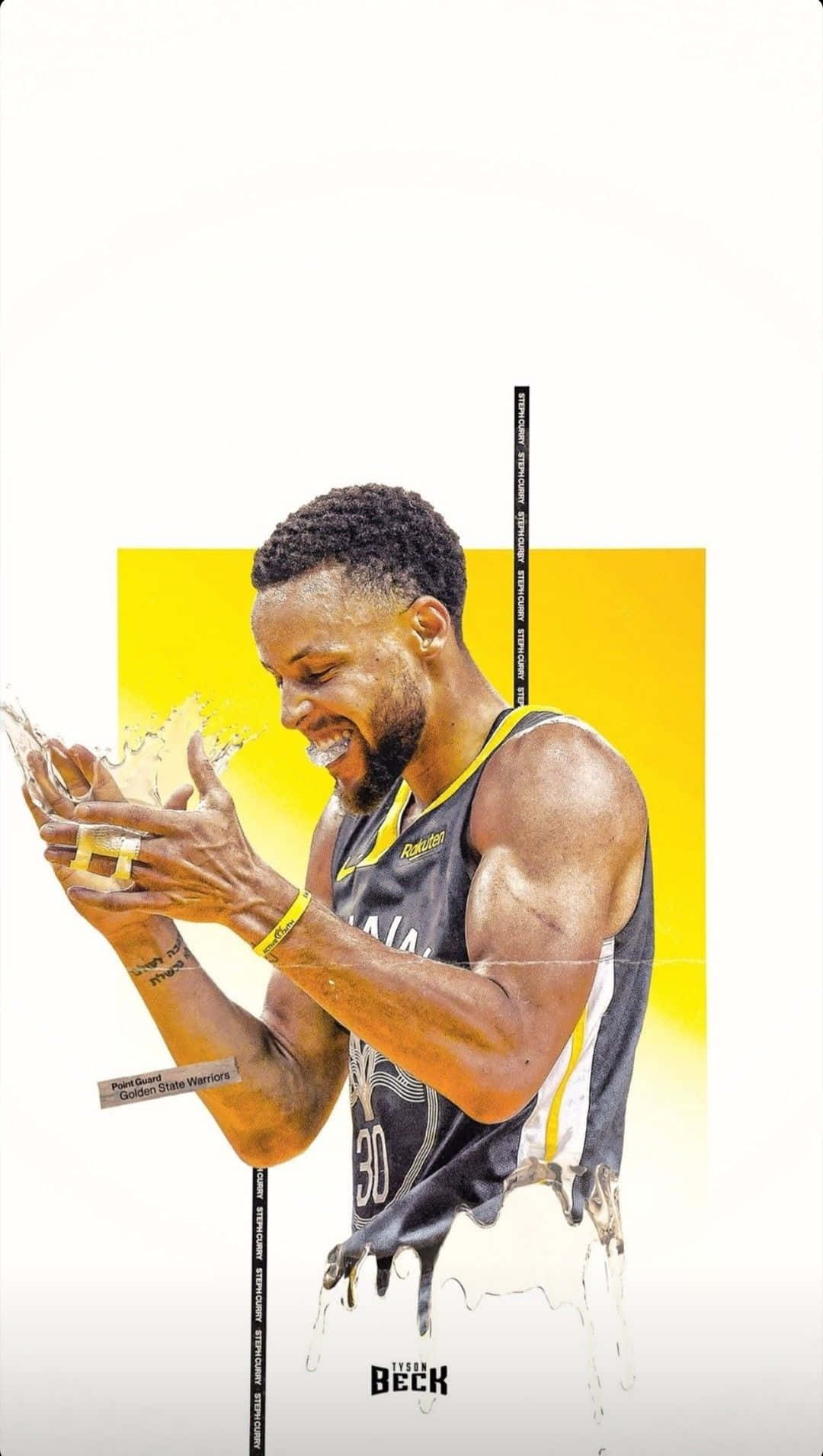 Image Smiling Stephen Curry Cartoon Background