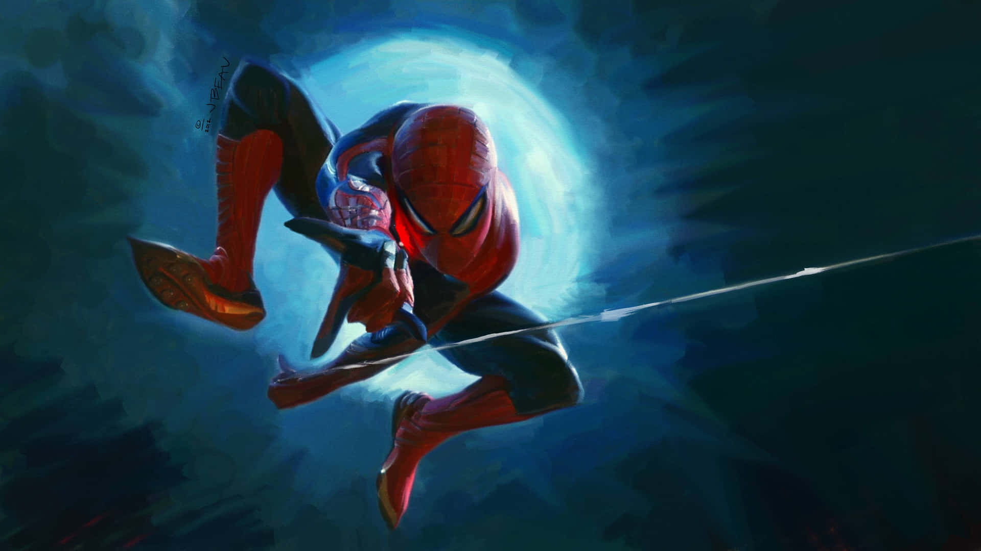 Image Spider Man Leaping Through The Air Background