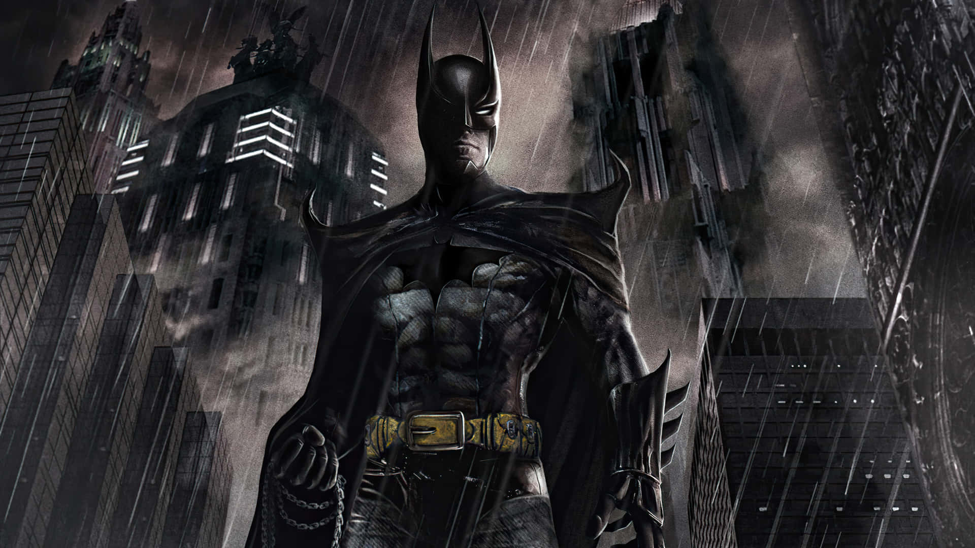 Image Superhero Batman Cementing His Position As Defender Of Gotham City Background