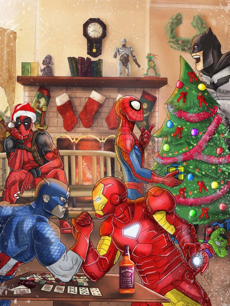 Image Take A Joyous Holiday Ride With These Marvel Christmas Heroes! Background