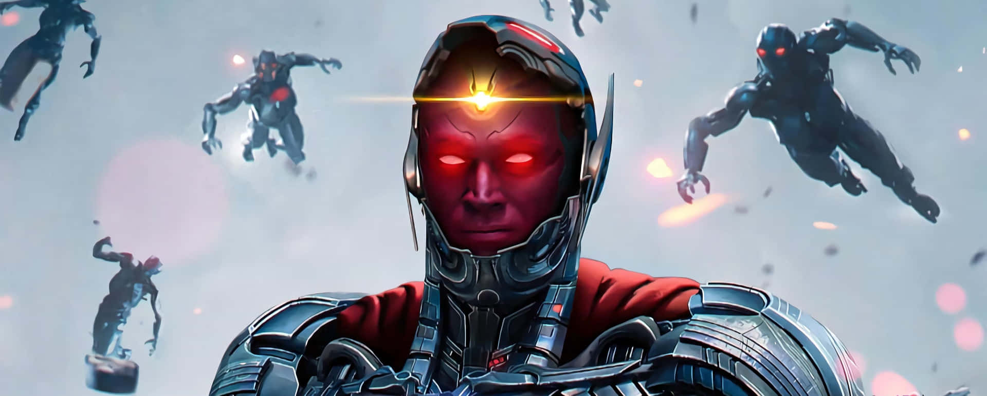 Image The Vision Of The Avengers Hulk, Iron Man, Thor, Black Widow And Captain America Background