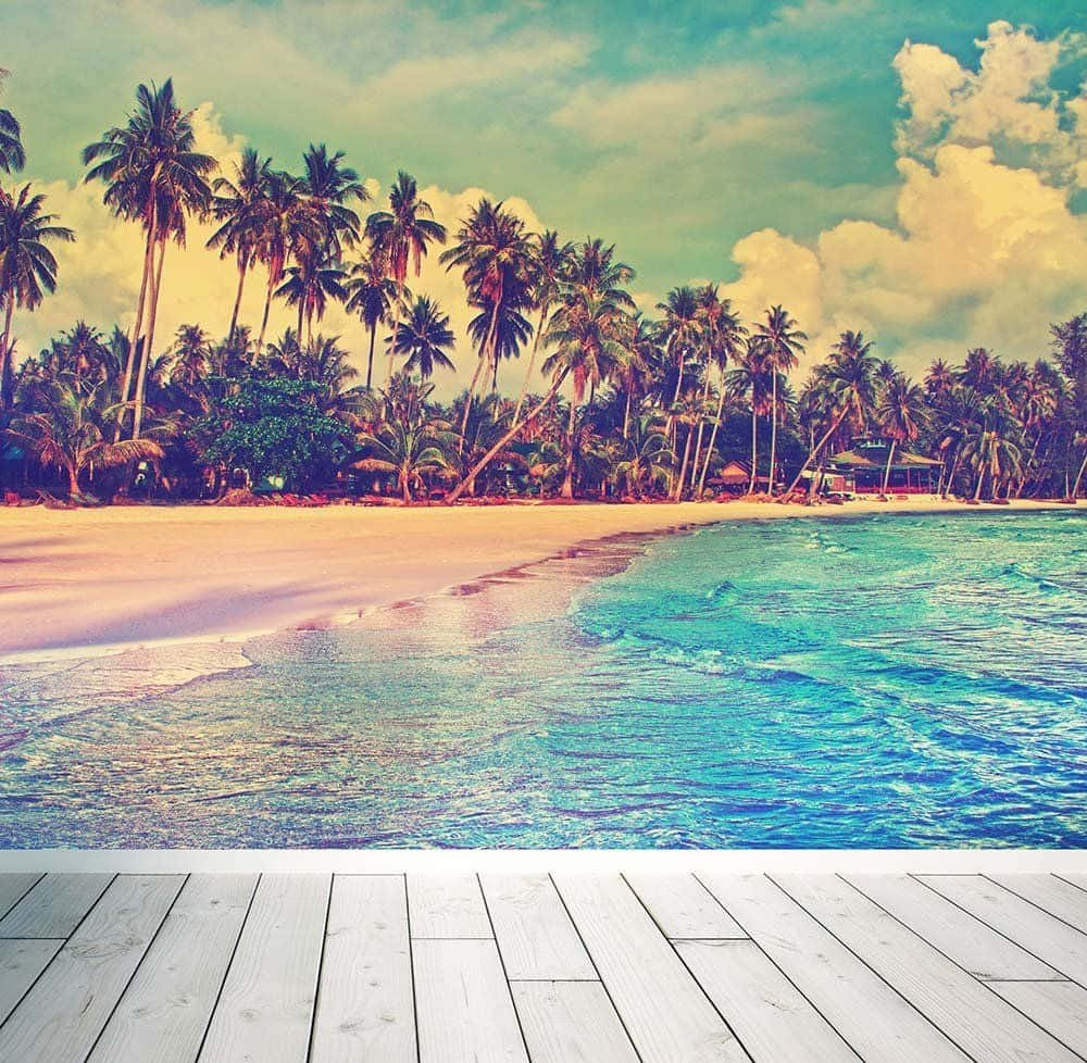 Image The Warm Sands Of A Retro Beach Background