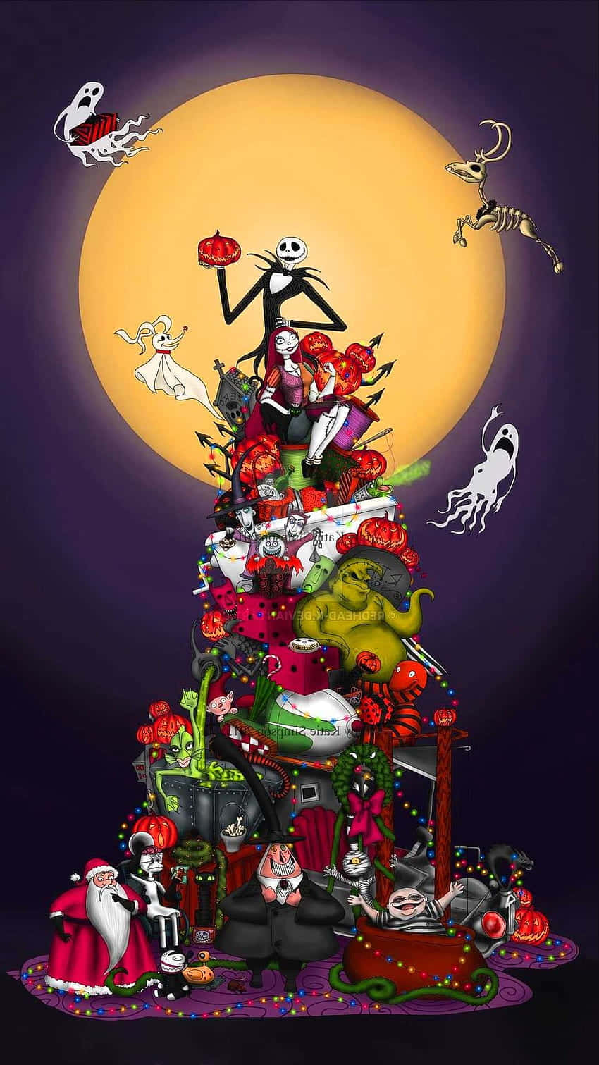 Image Tim Burton's Classic: Nightmare Before Christmas Phone Background