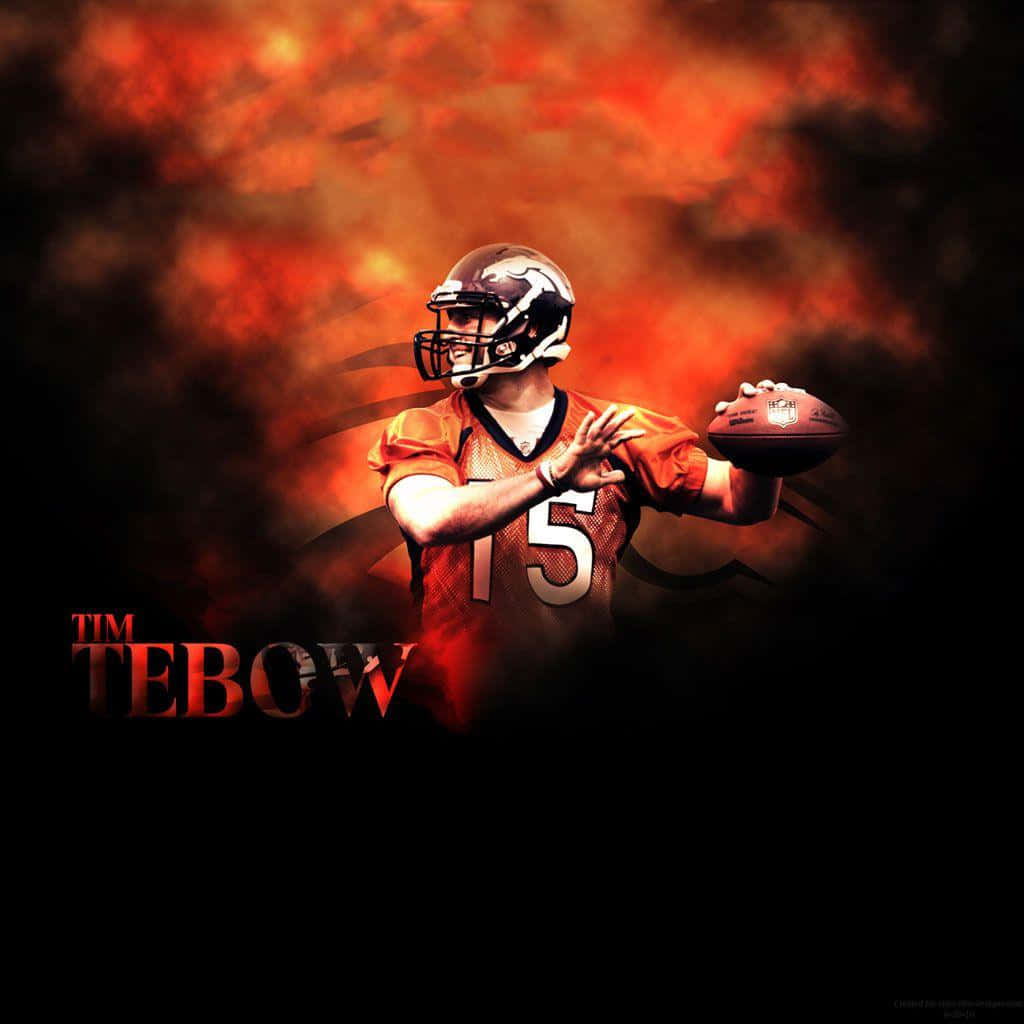 Image Tim Tebow Praying On A Football Field. Background