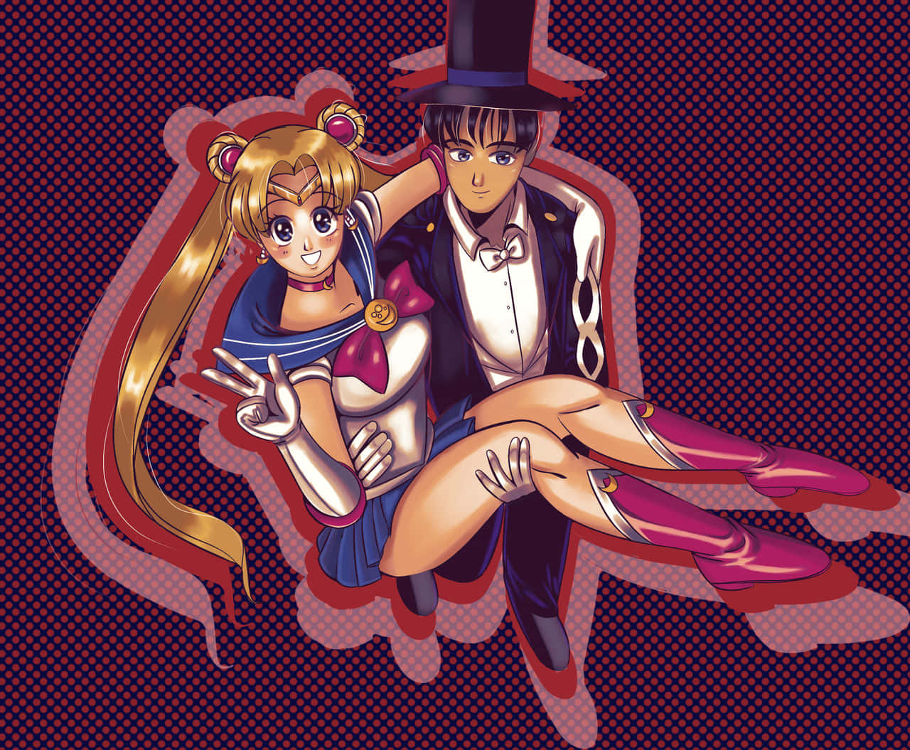 Image Tuxedo Mask From Sailor Moon Looks Cool While Fighting The Forces Of Evil