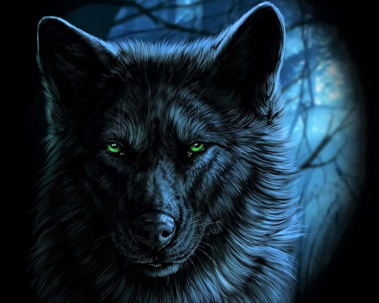 Image Two Sides Of Freedom - Water And Fire Wolf Background