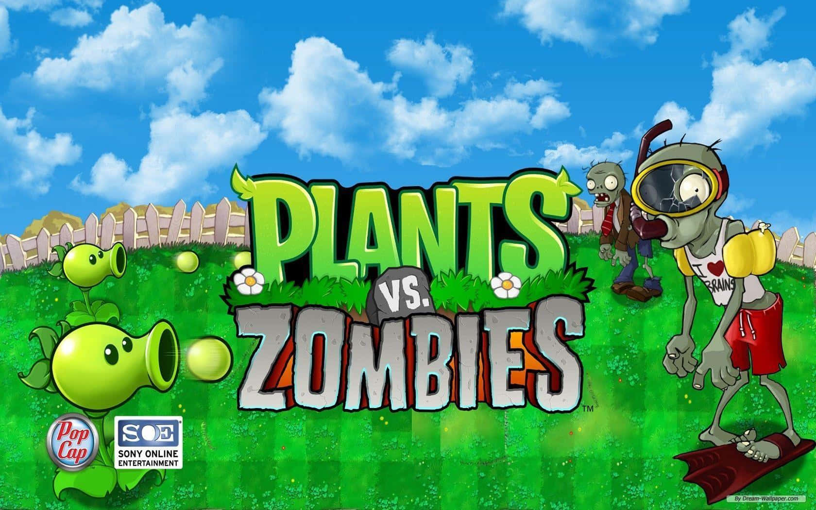 Image Zombies Vs Plants Battle Background