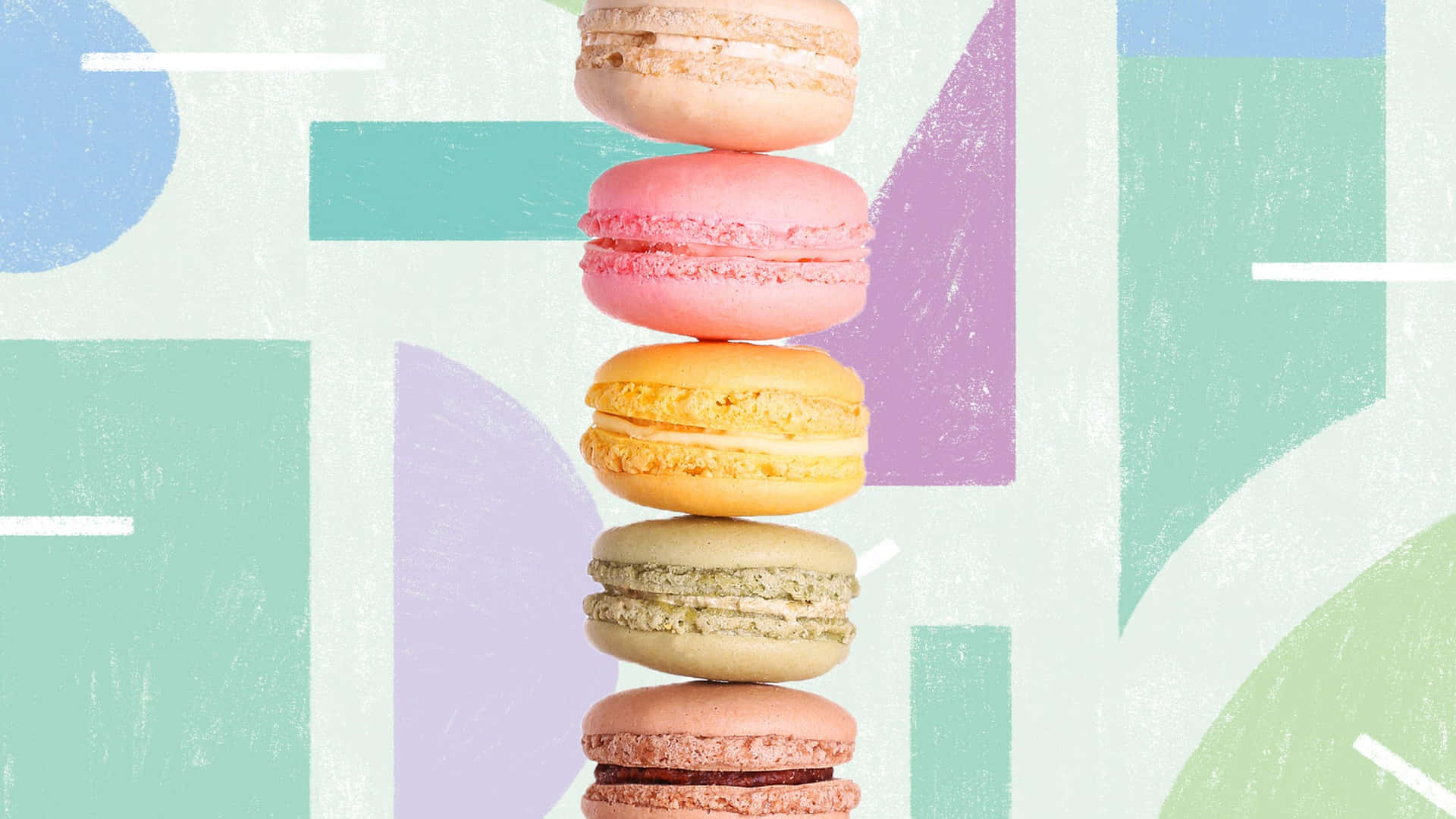 Imaginative Product Photoshoot Of Macaron Background