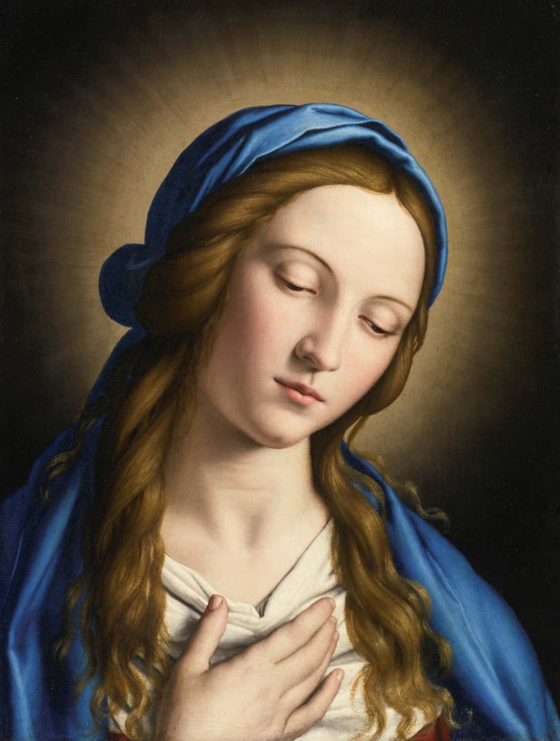Immaculate Mary With Eyes Closed