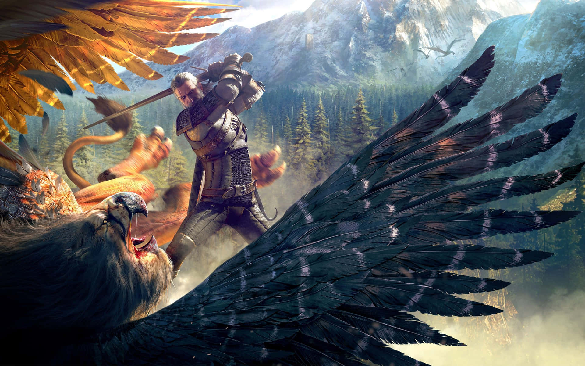 Immerse Yourself In The Breathtaking World Of Witcher 3 With This Amazing Desktop Wallpaper! Background