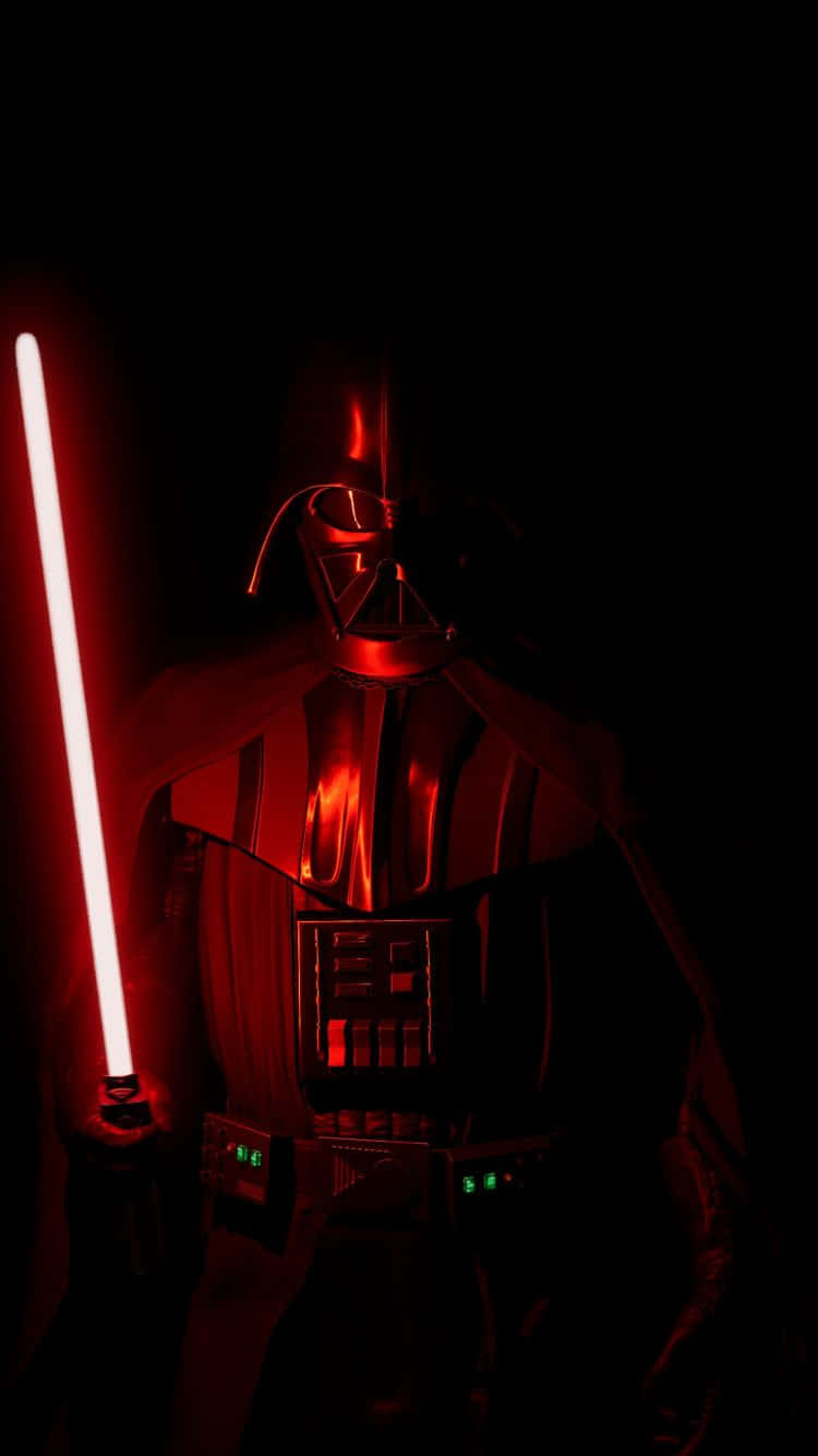 Immerse Yourself In The Dark Side With A Stylish Darth Vader Iphone Background