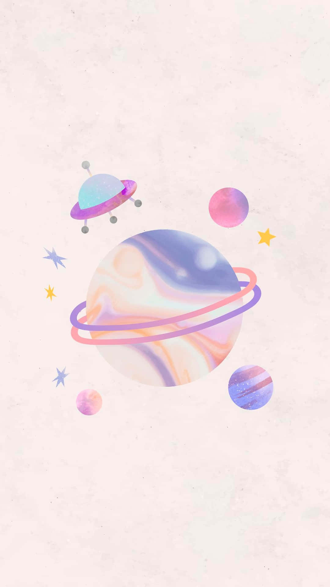 Immerse Yourself In The Universe Of Cuteness With Kawaii Galaxy! Background