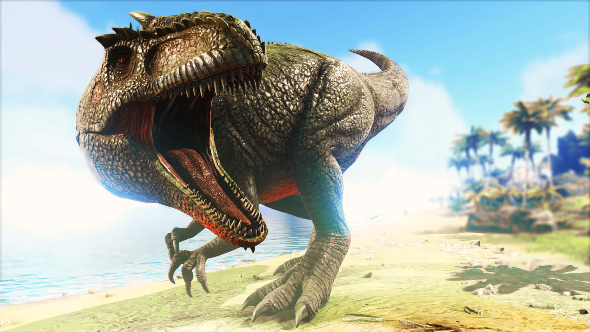 Immerse Yourself In The World Of Ark Survival 4k Background