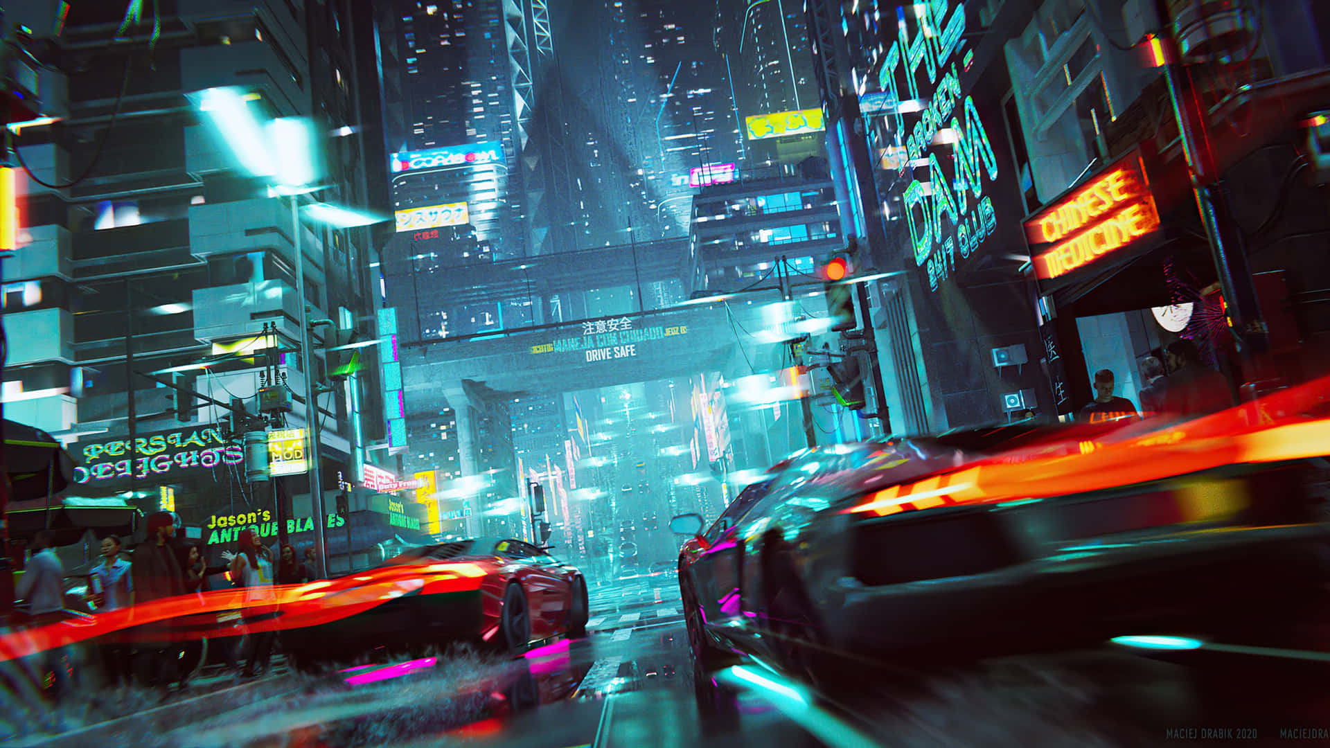 Immersive Cyberpunk Cityscapes Background