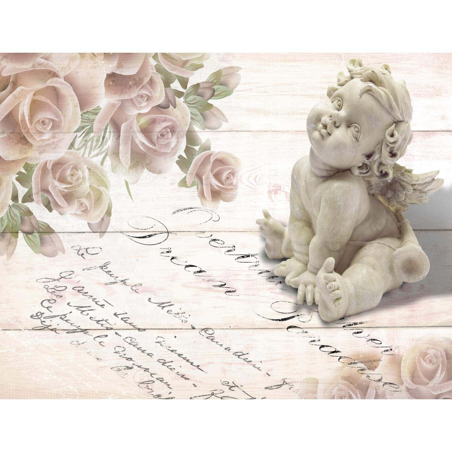 Immortal Grace: Stunning Vintage Angel Artwork Background