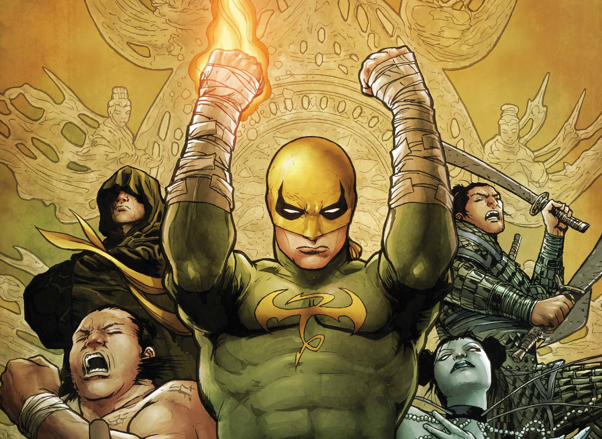 Immortal Iron Fist Volume Five Illustration Background