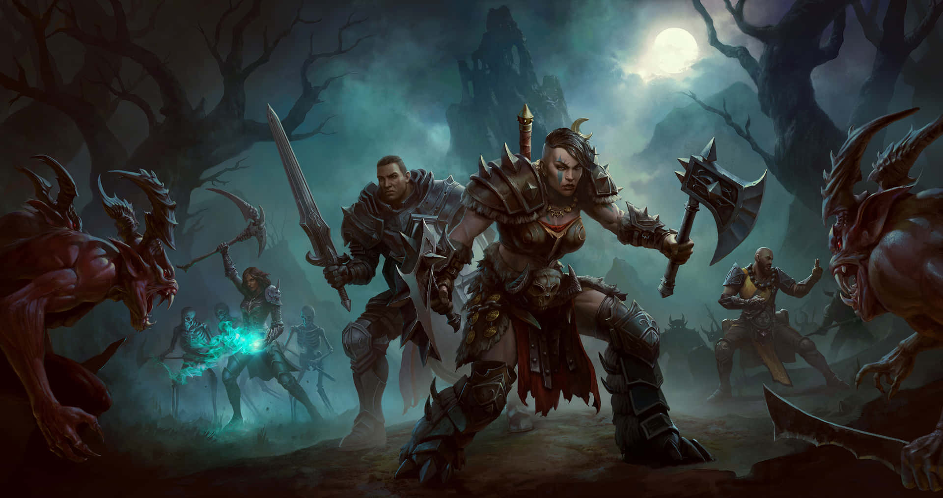 Immortal With Axes Background