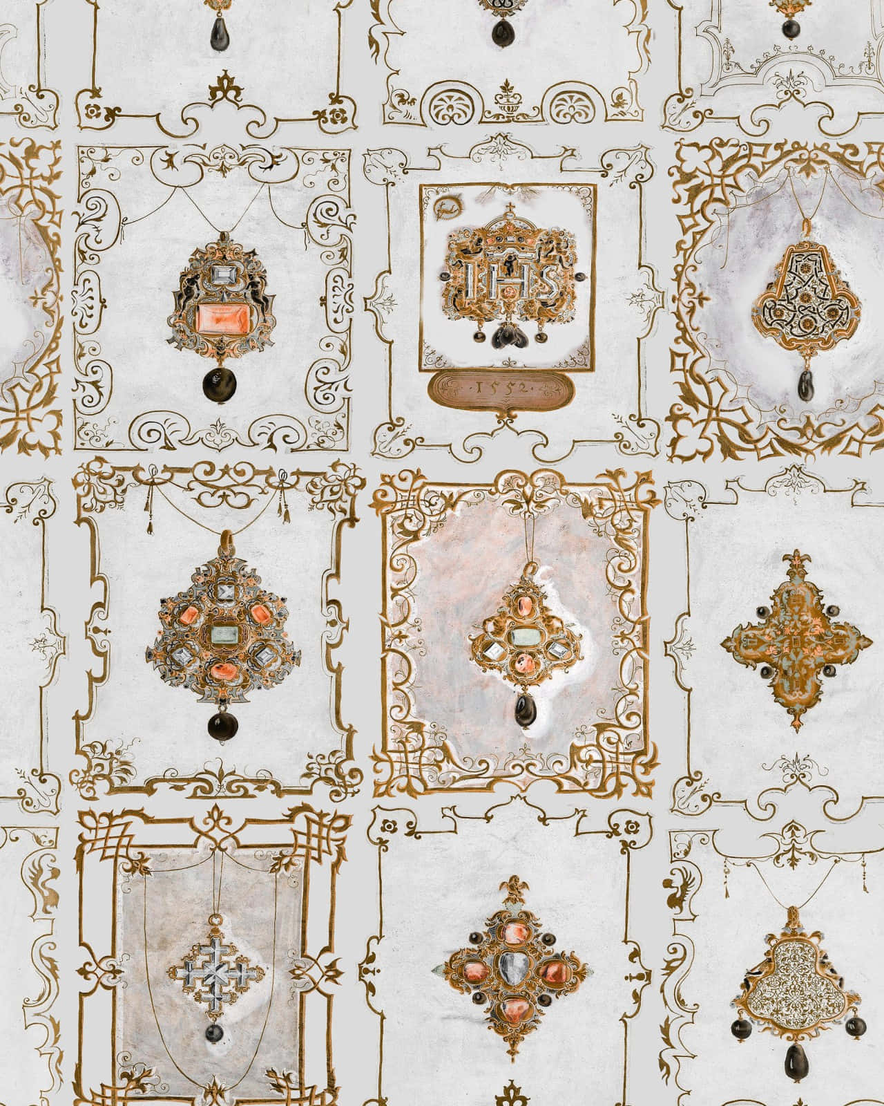 Impartial Damask Design Background