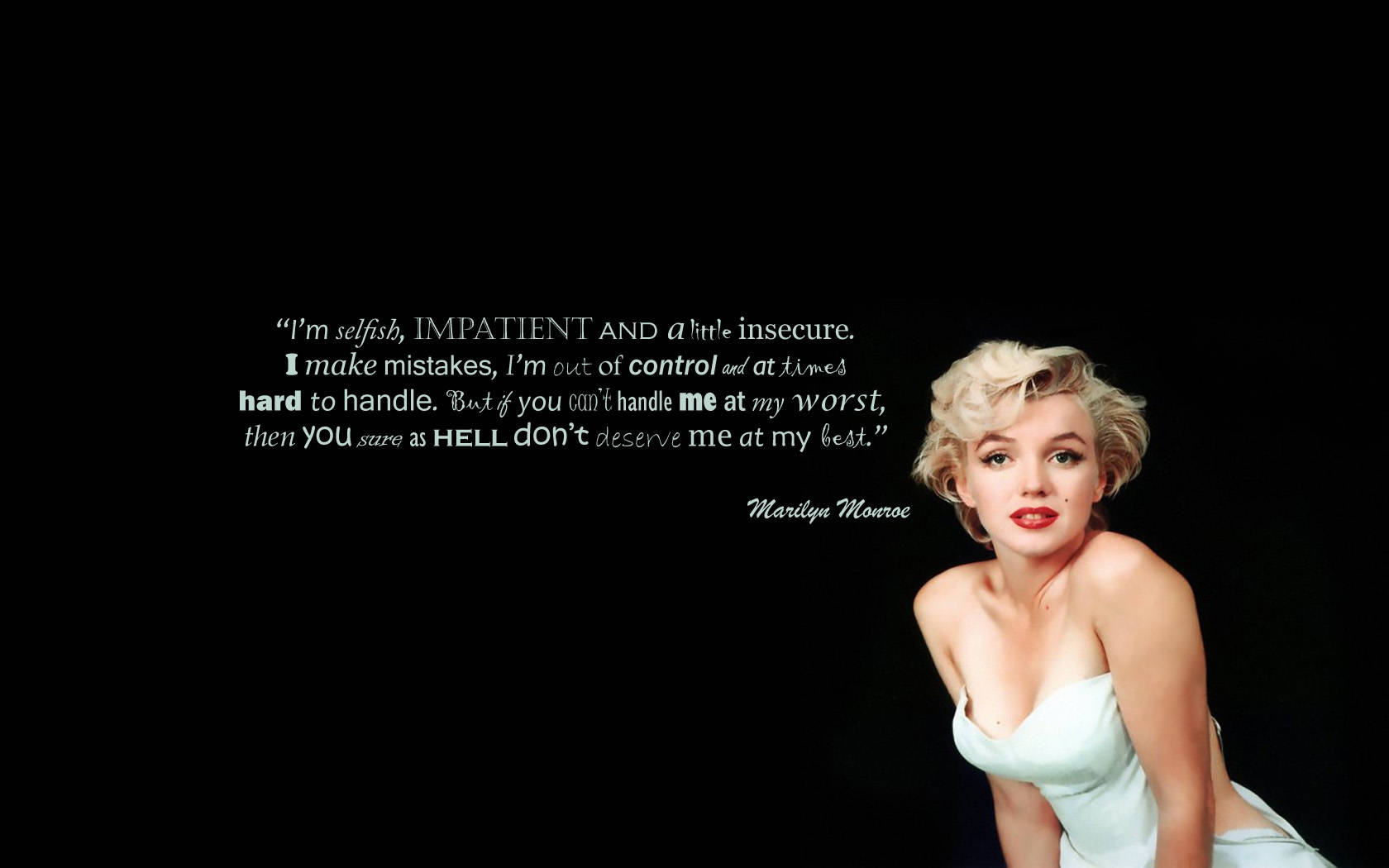 Impatient Marilyn Monroe Quotes Background