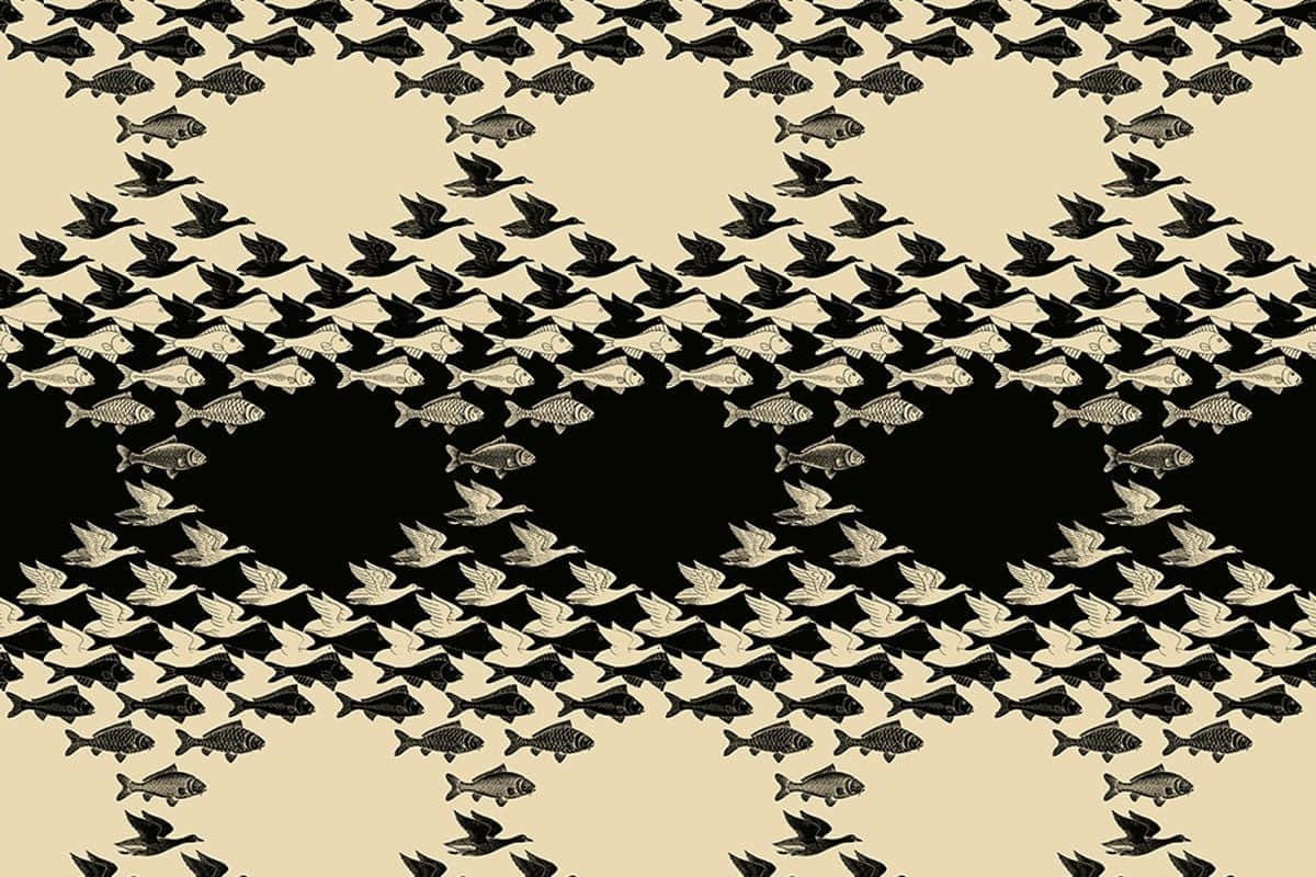 Impeccable Artistry Of M.c. Escher's Illusionary World Background