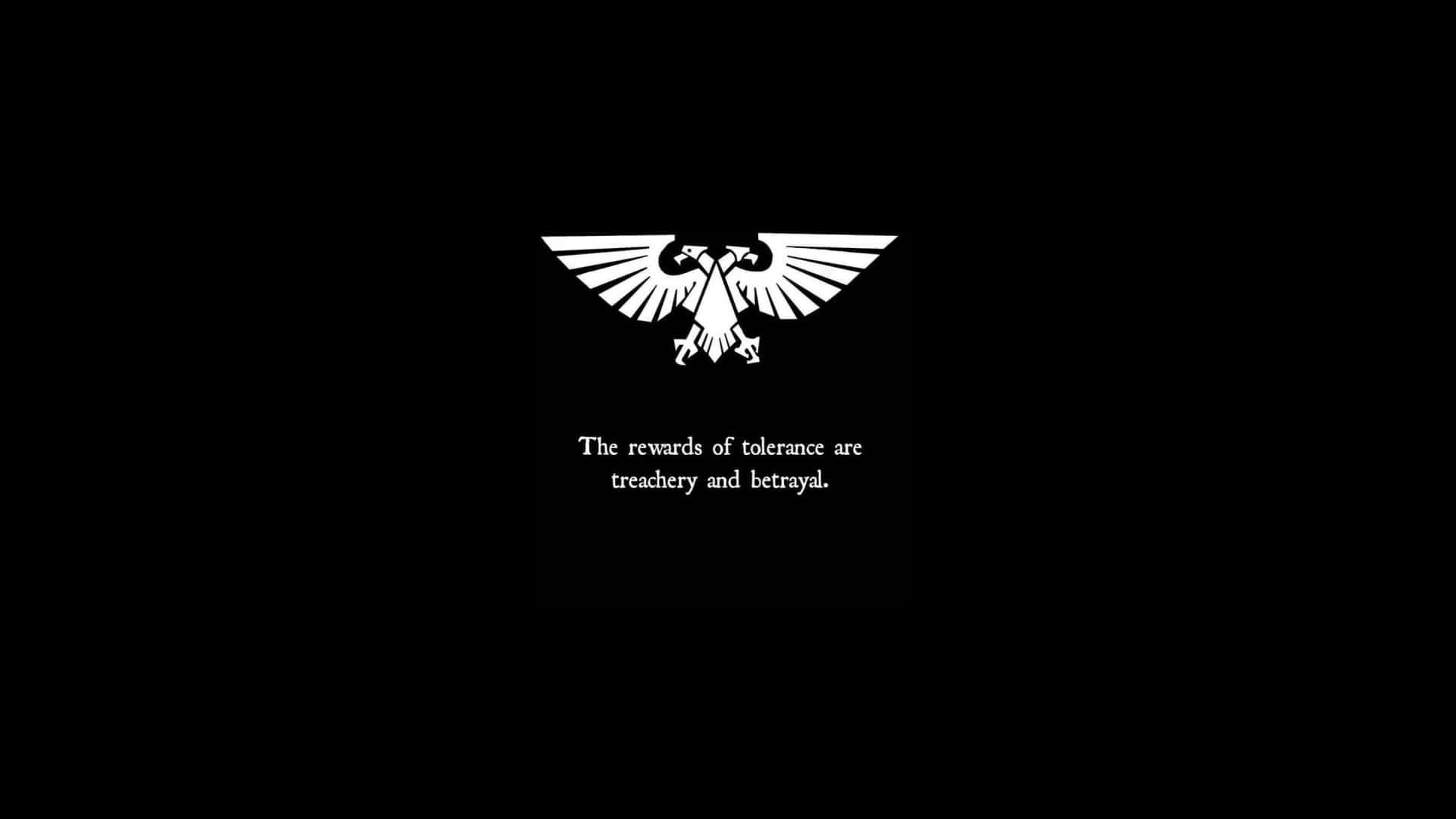 Imperial Aquila And Warhammer Quote Background