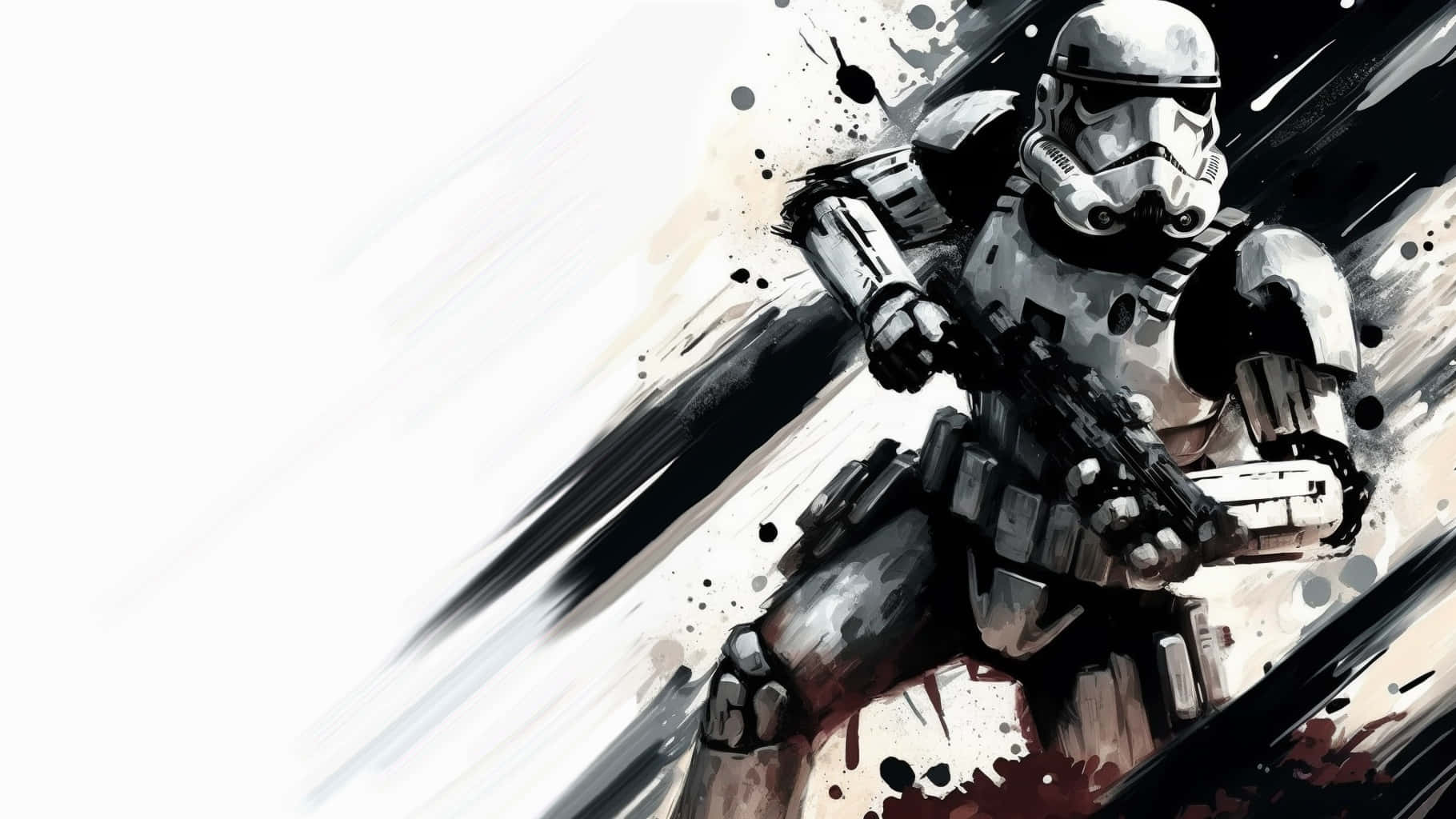 Imperial Stormtrooper Holding A Gun Background
