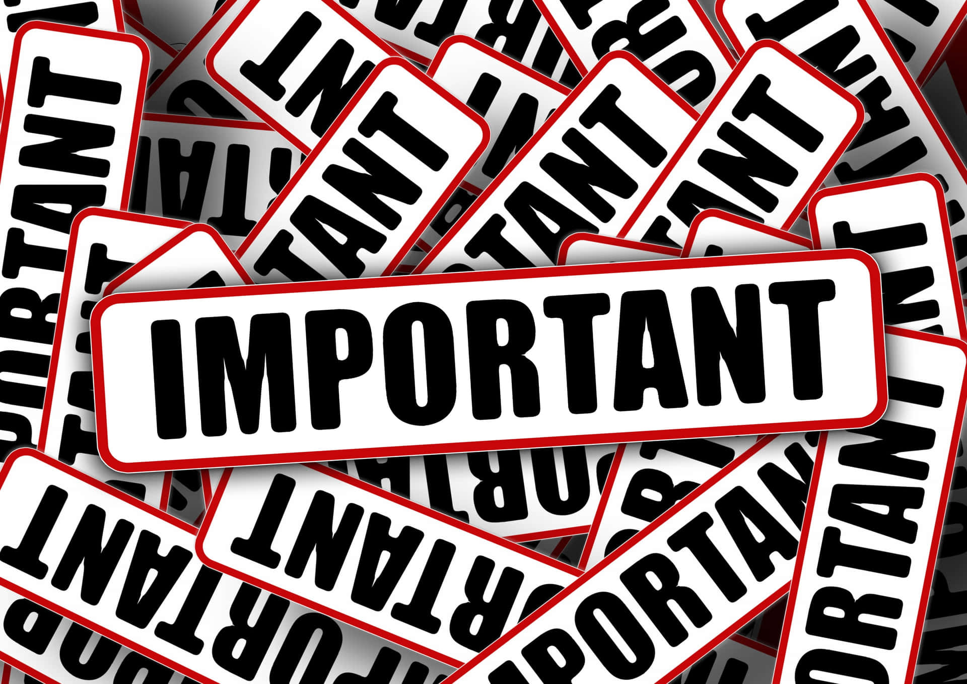Important Red White Signs Pile Background