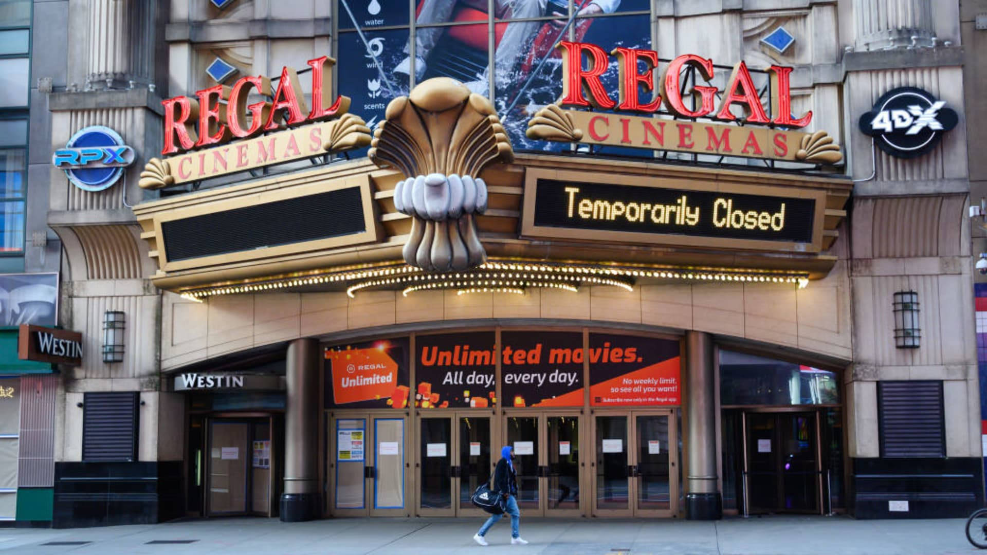 Imposing Facade Of Regal Cinemas Building Background