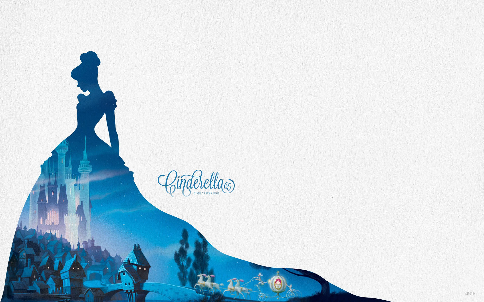 Impressive Cinderella Silhouette Background