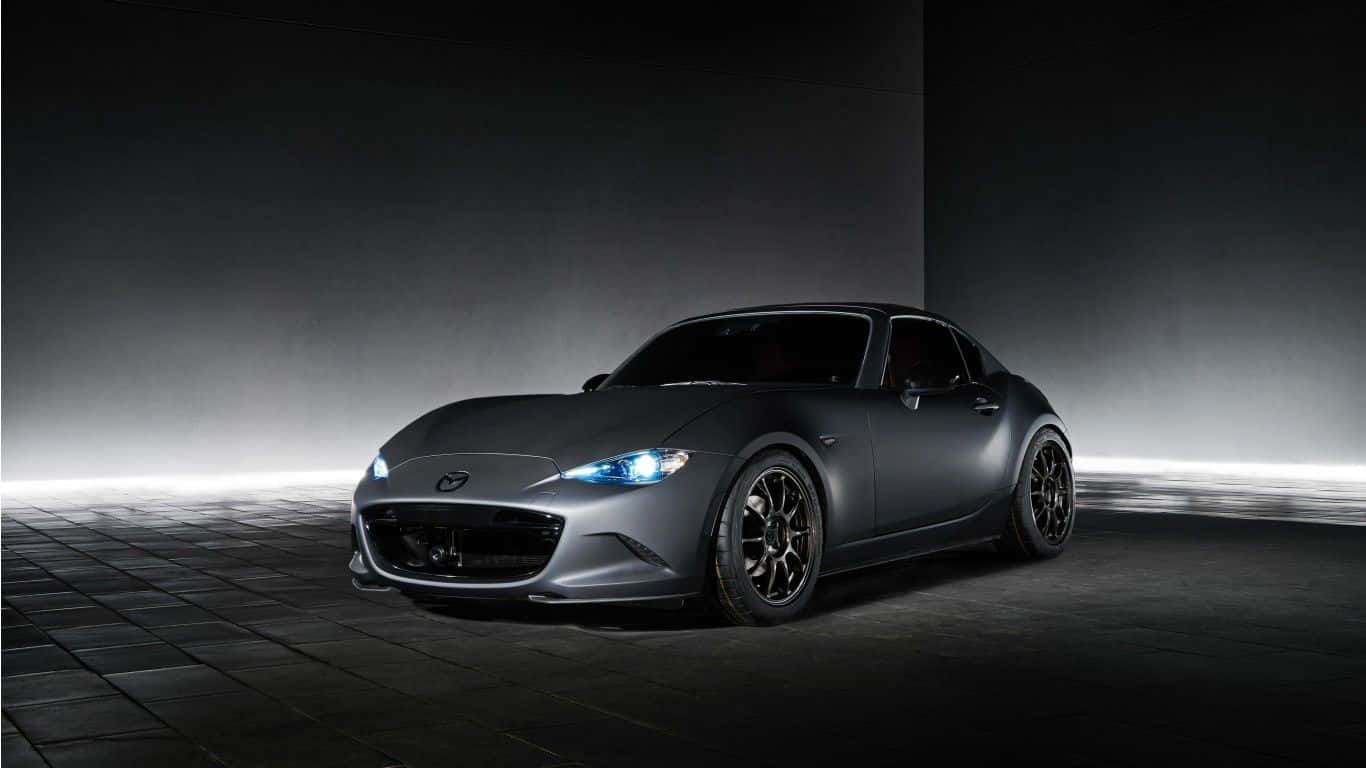 Impressive Dark Gray Mazda Mx 5 Miata Sports Car Background