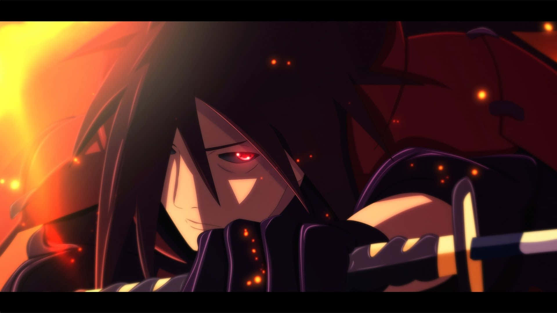 Impressive Madara Uchiha In Action Background