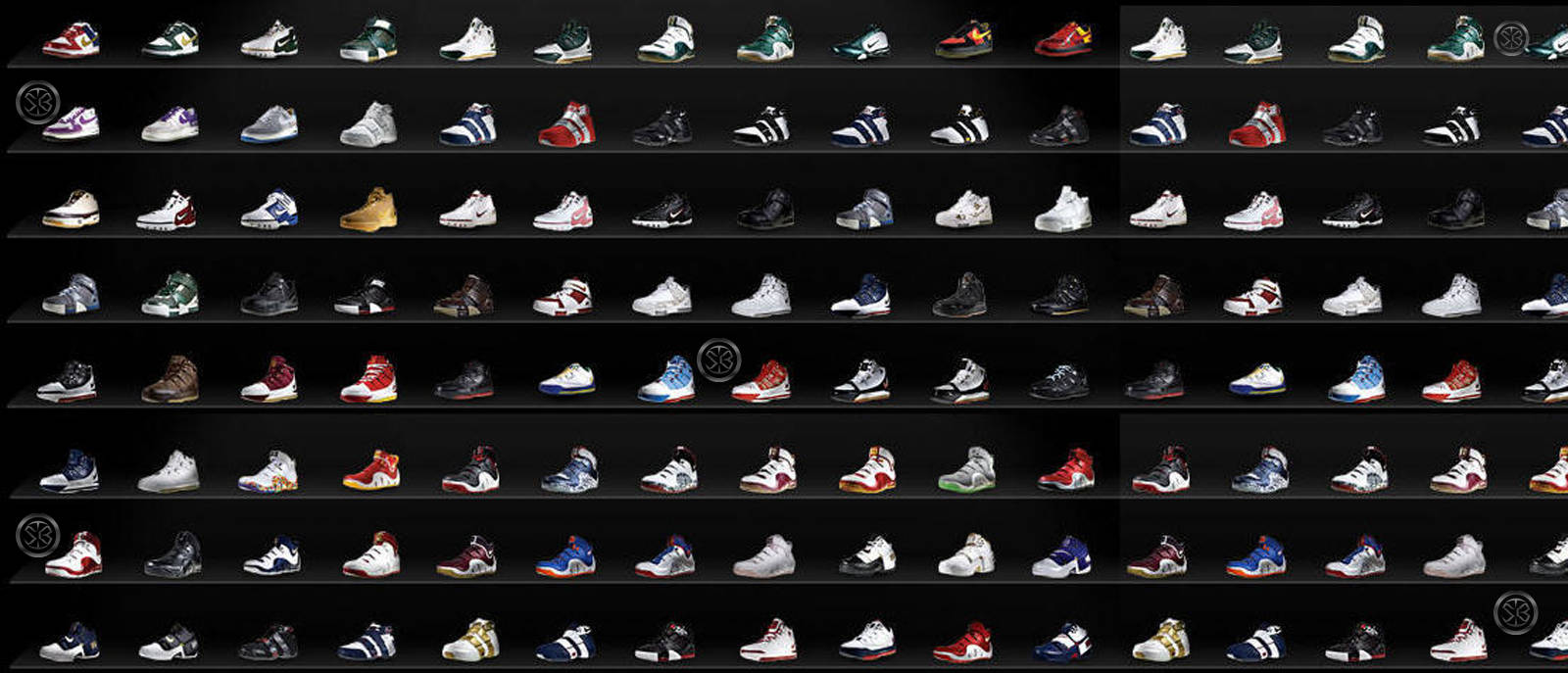 Impressive Sneaker Collection In Display Cabinet Background