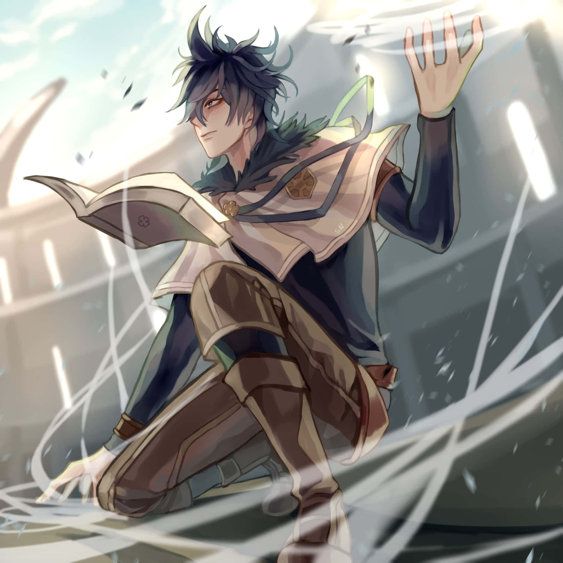 In A World Of Magic Power, Yuno From Black Clover Excels Background