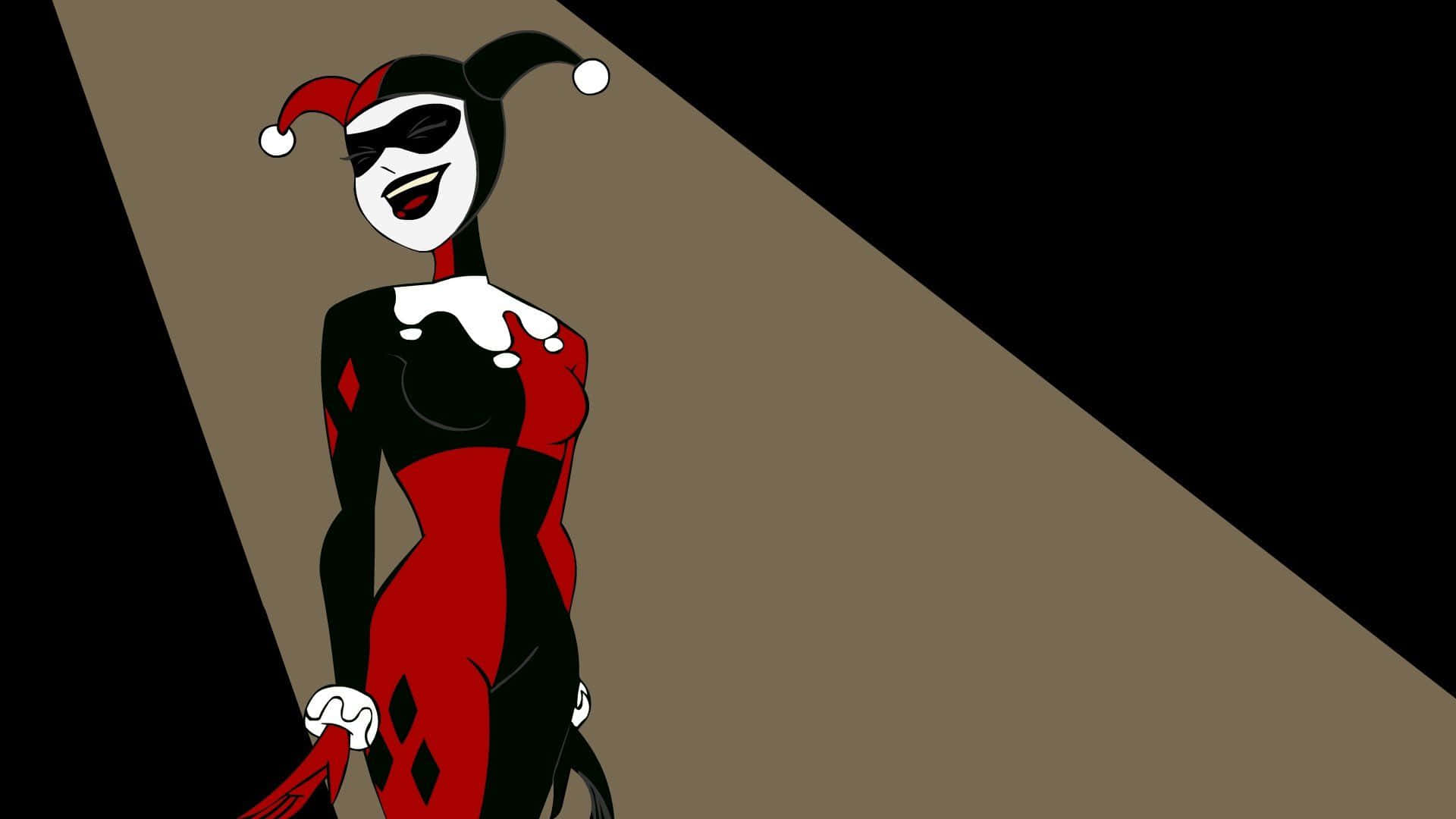 In Full Character As Original Harley Quinn Background