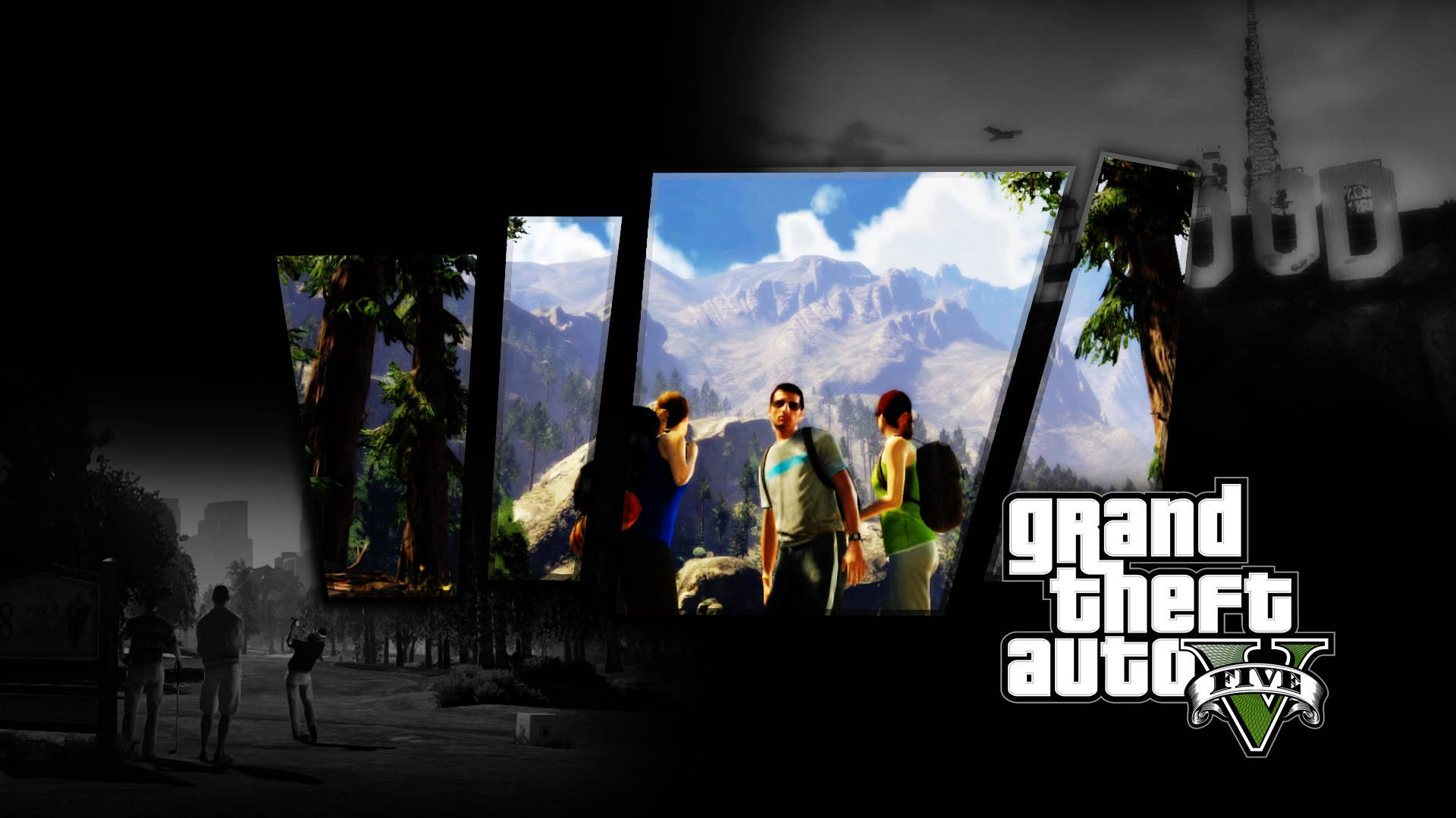 In-game Gta V Collage Background