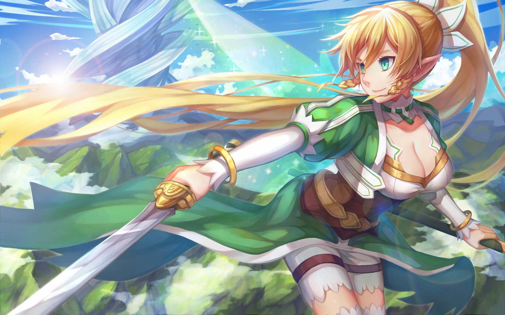 In-game Leafa Elf Background