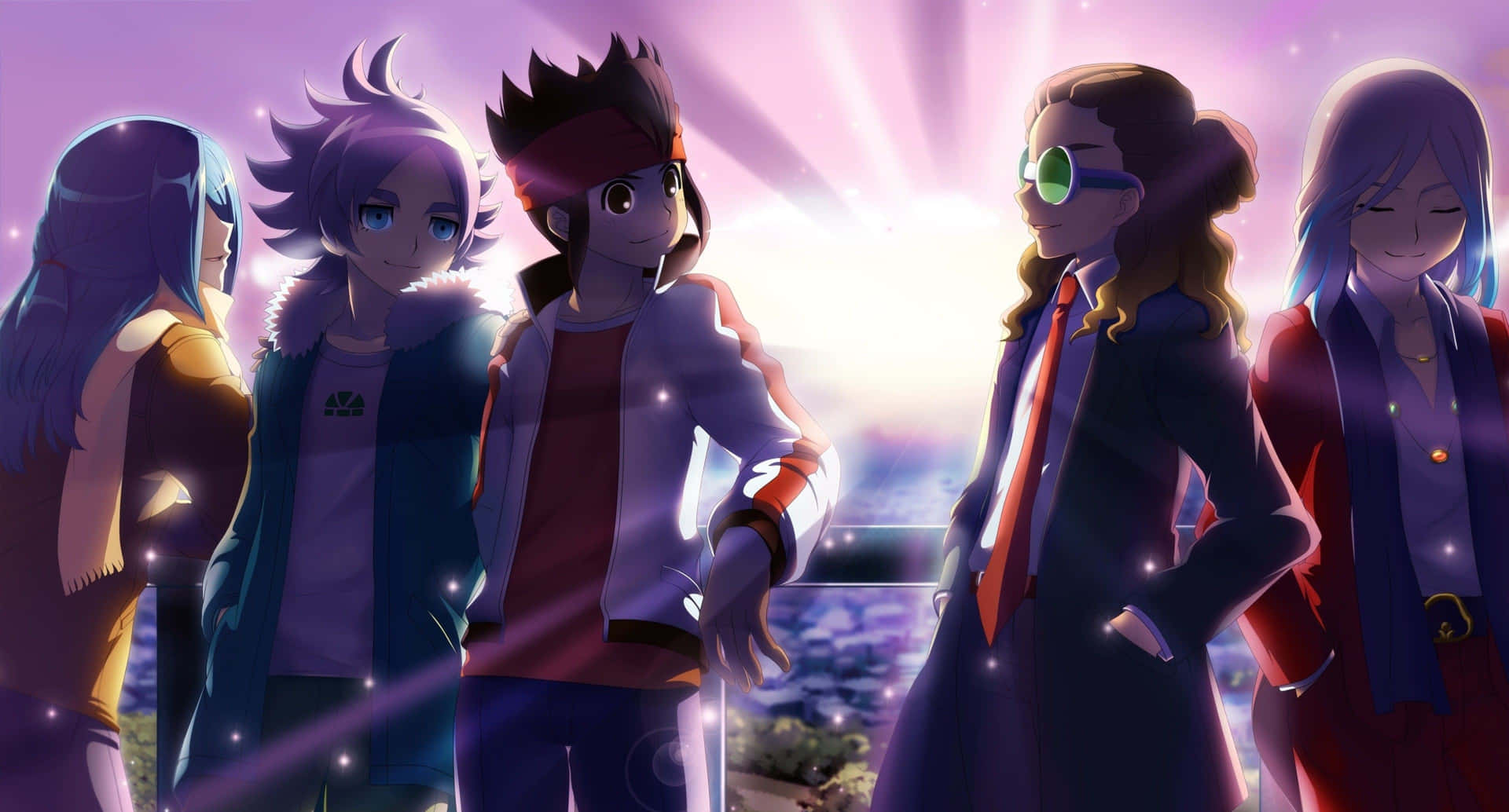 Inazuma Eleven Characters Dusk Backdrop Background