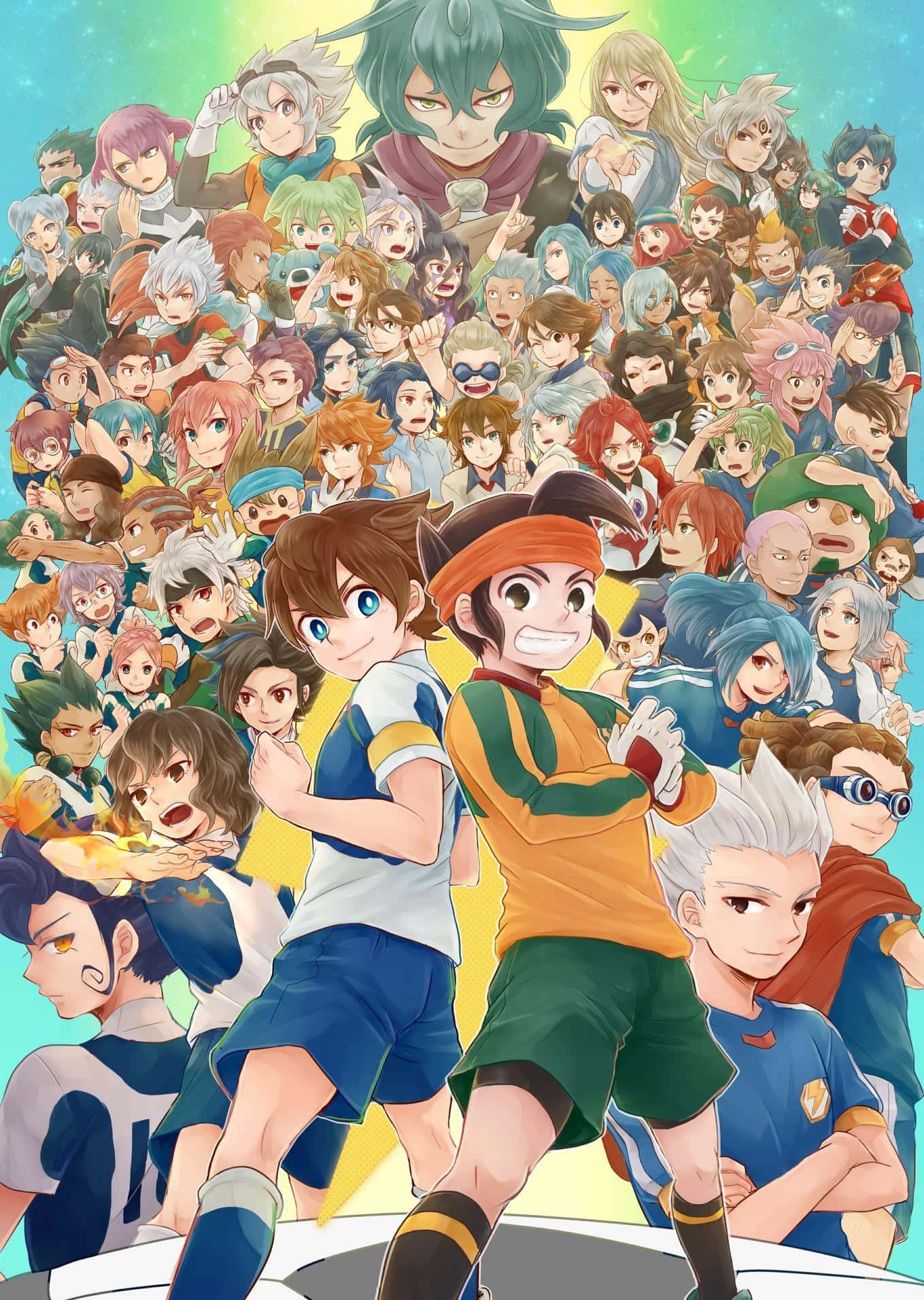 Inazuma Eleven Characters Gathering Background