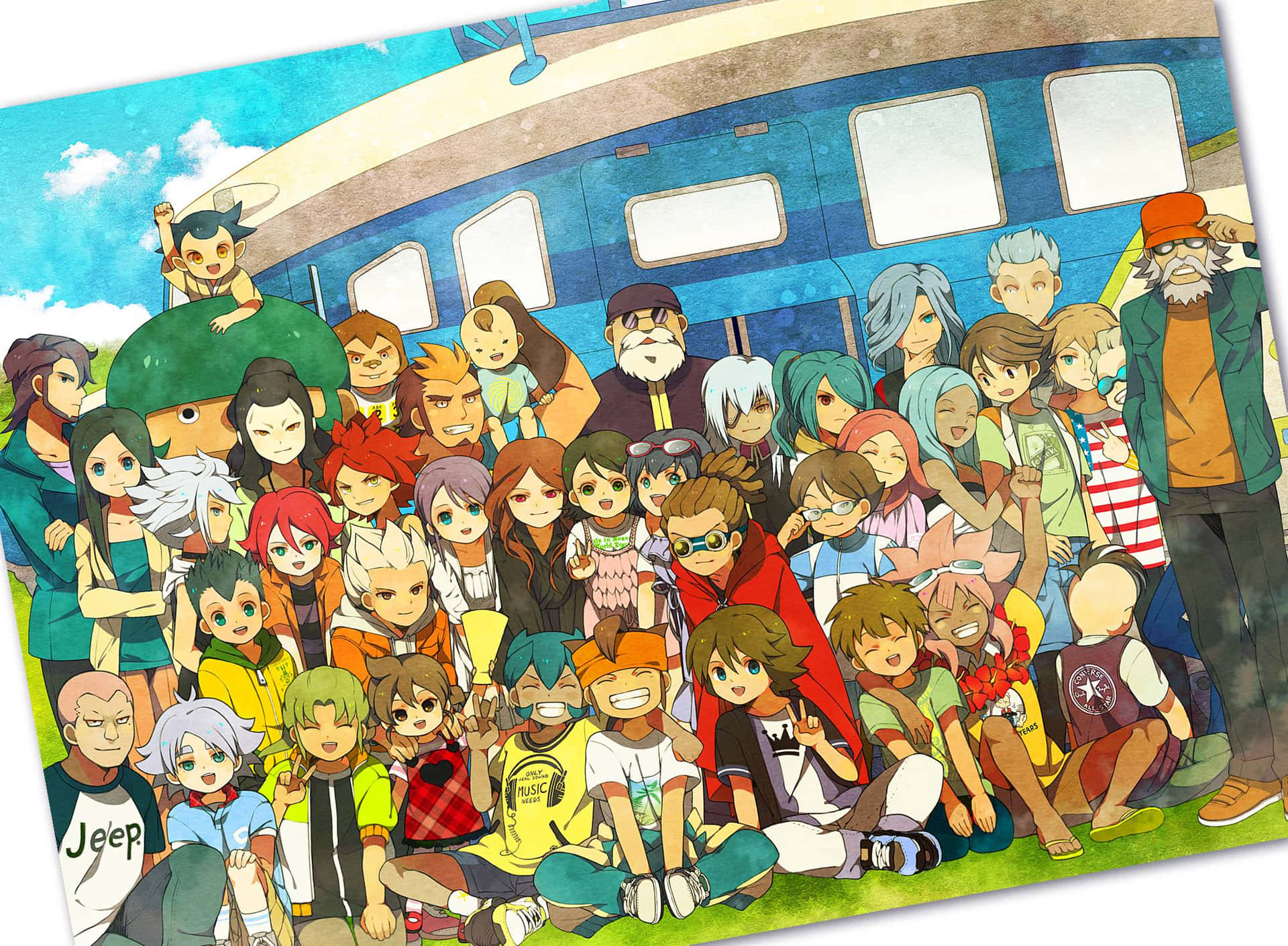 Inazuma Eleven Group Artwork Background