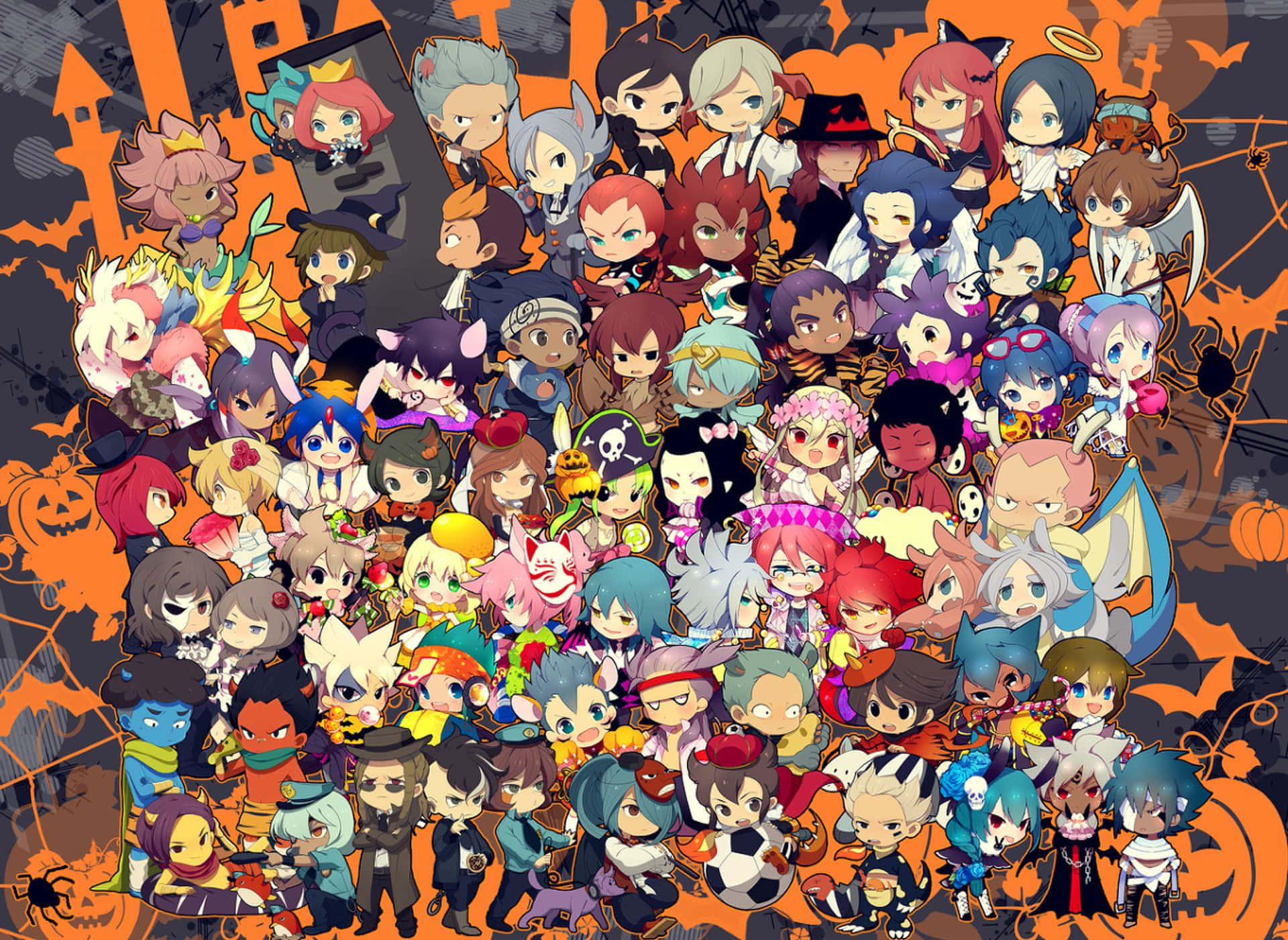 Inazuma Eleven Halloween Group Artwork Background