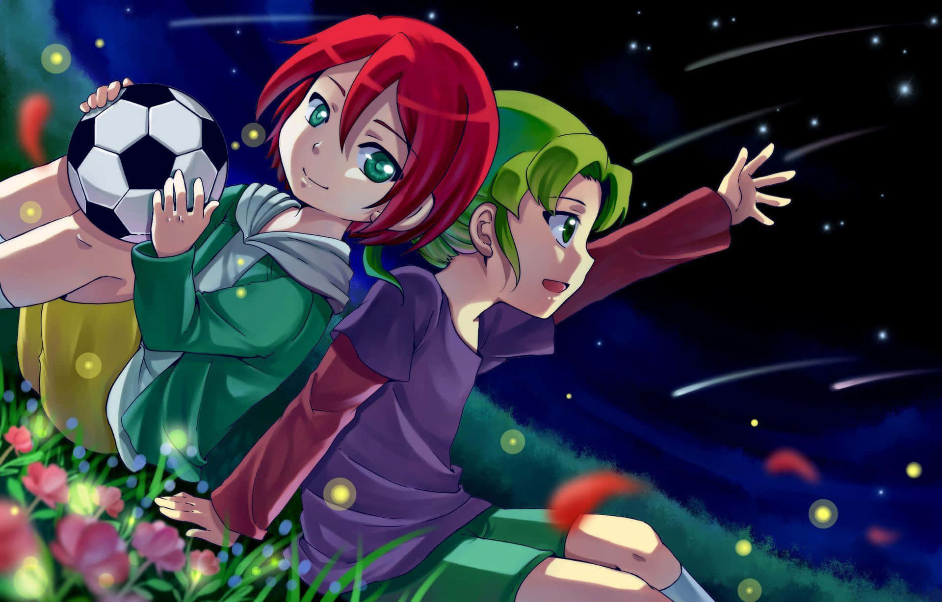 Inazuma Eleven Nighttime Soccer Practice Background