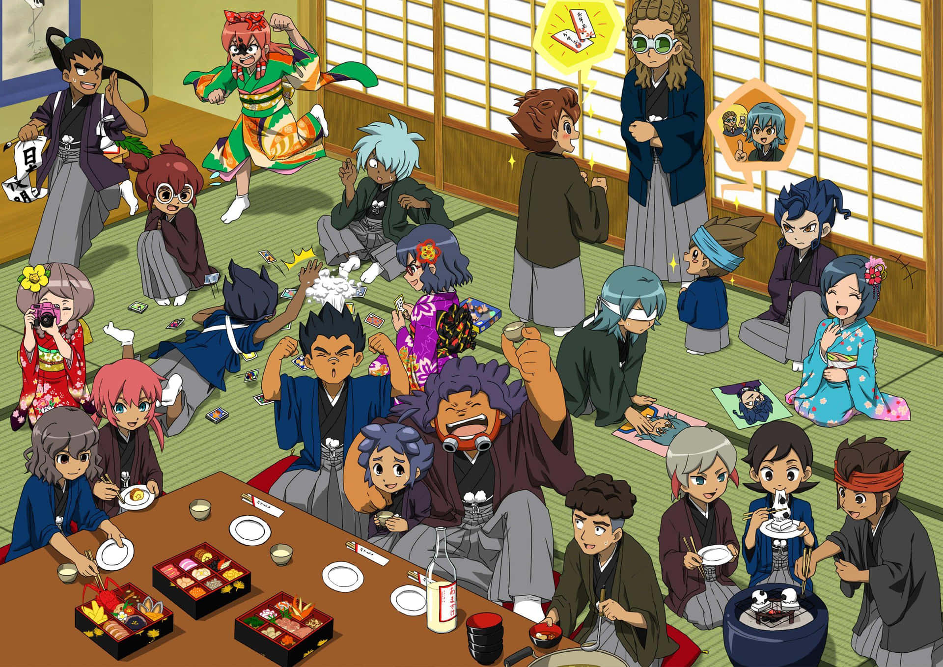 Inazuma Eleven Traditional Japanese Party Background