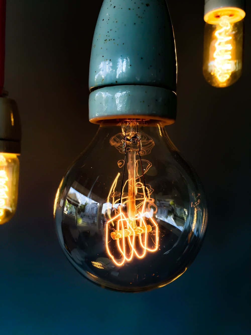 Incandescent Bulb With Led Filament Background