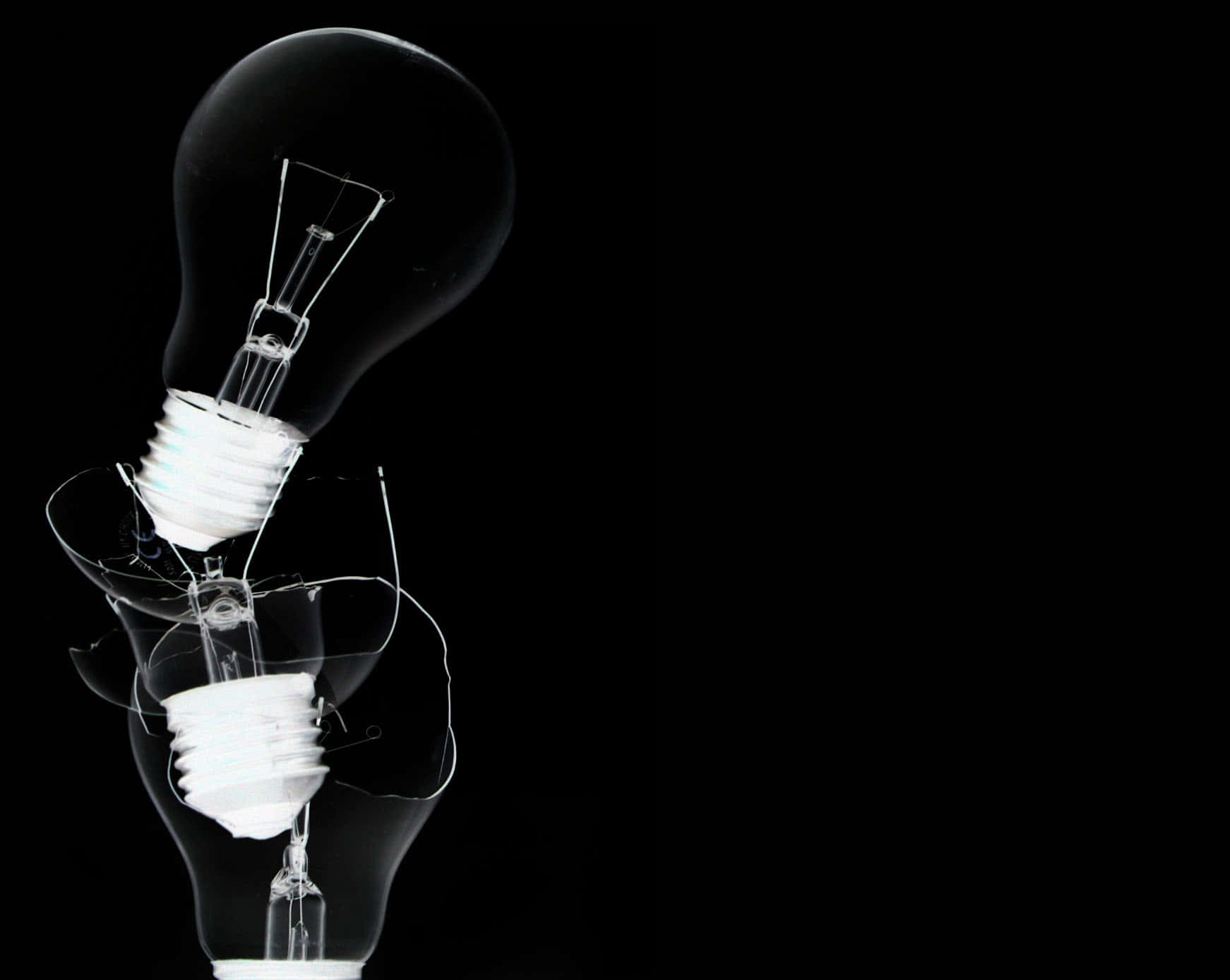 Incandescent Bulbs On Black Background Background