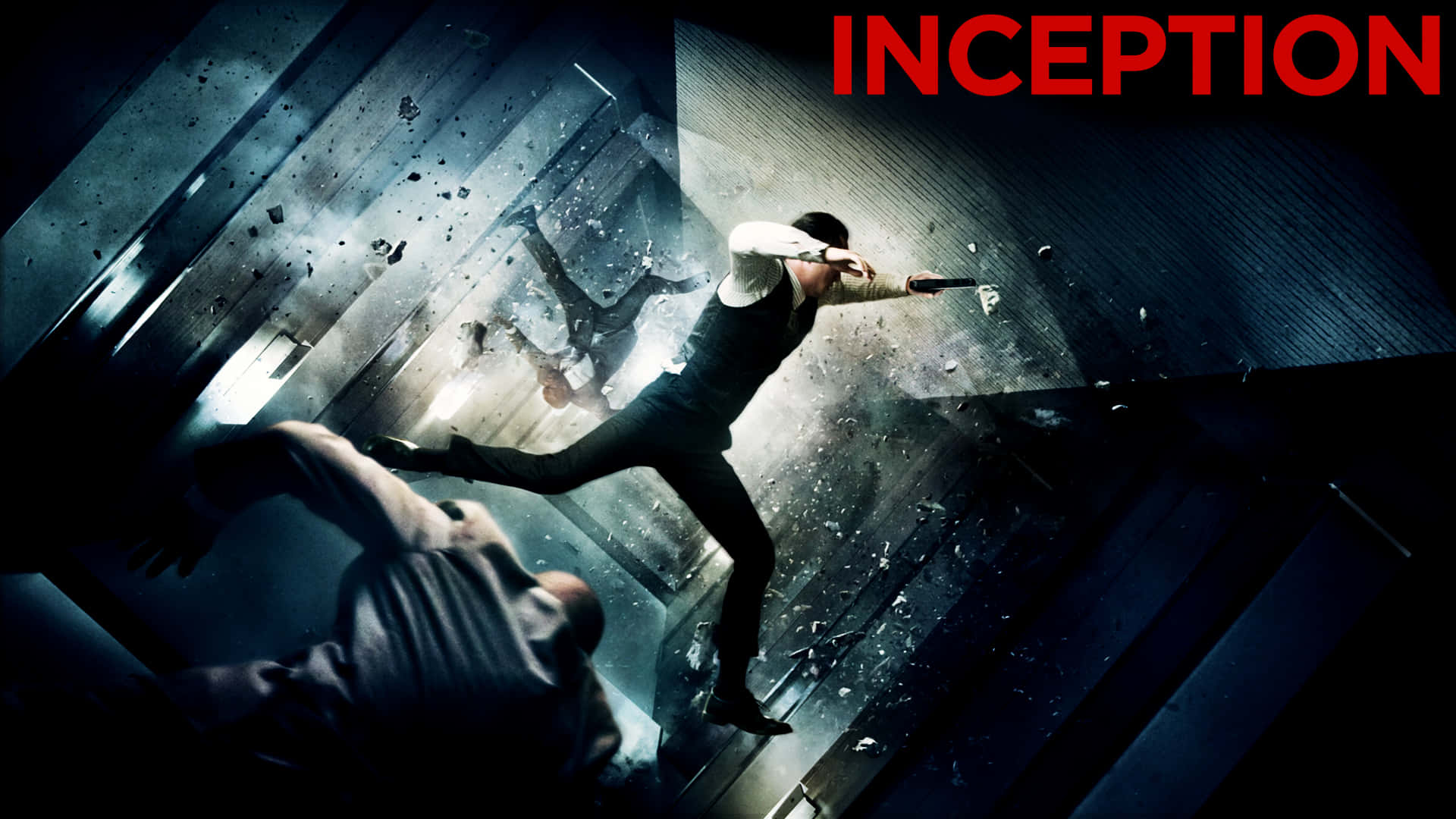 Inception Gravity Defying Action Scene Background