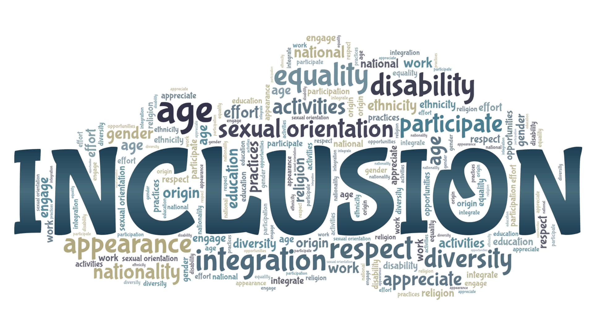 Inclusive Word Cloud Background