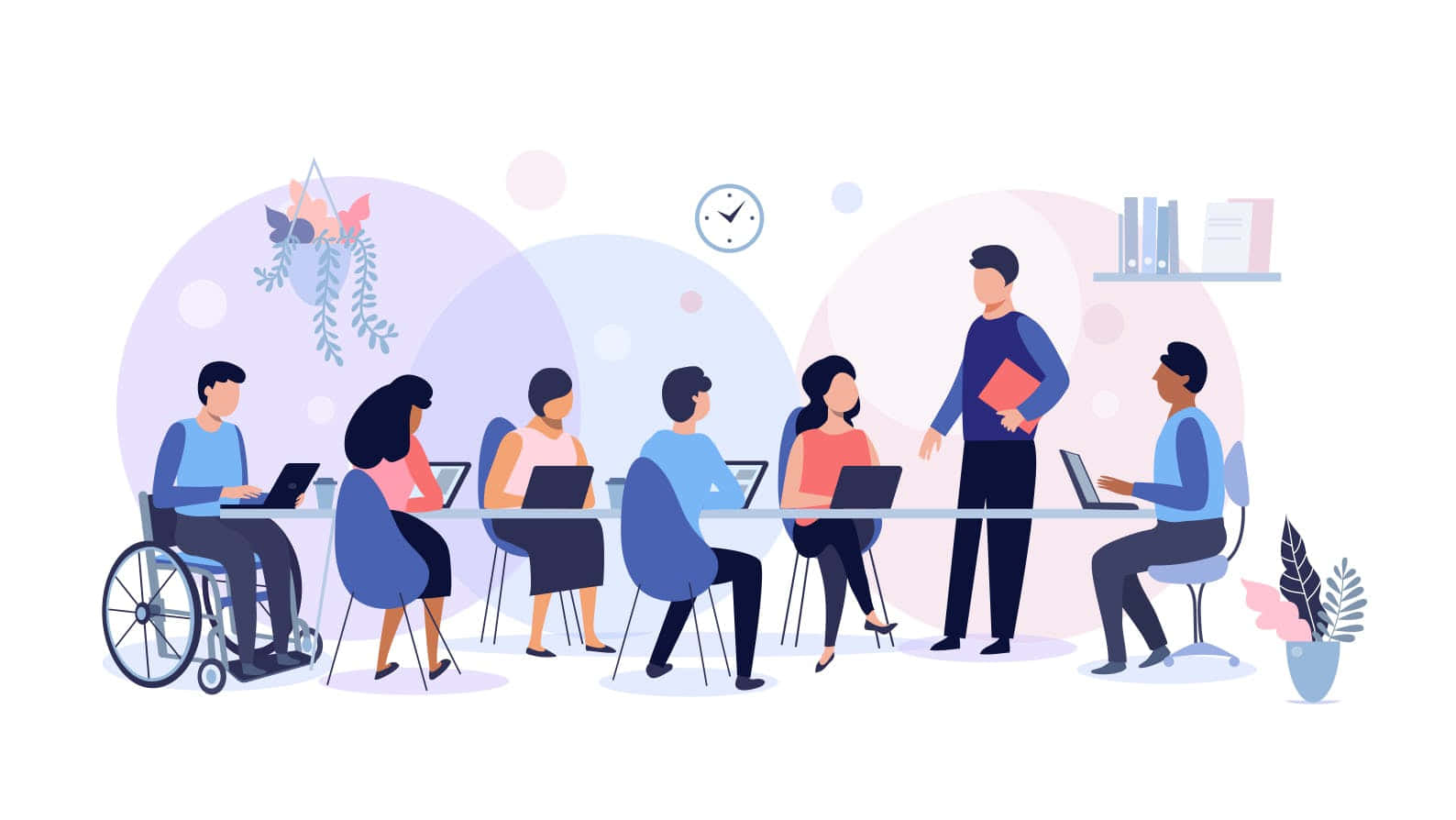 Inclusive Working Environment Graphic Art Background