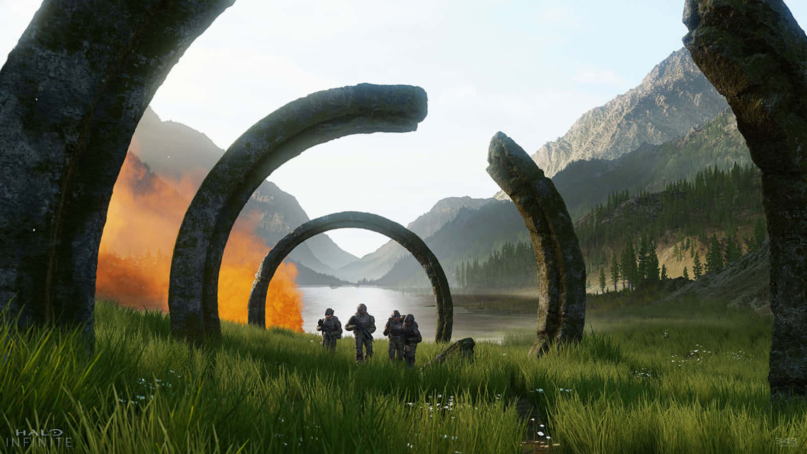 Incompetent Soldiers In Halo Infinite Background